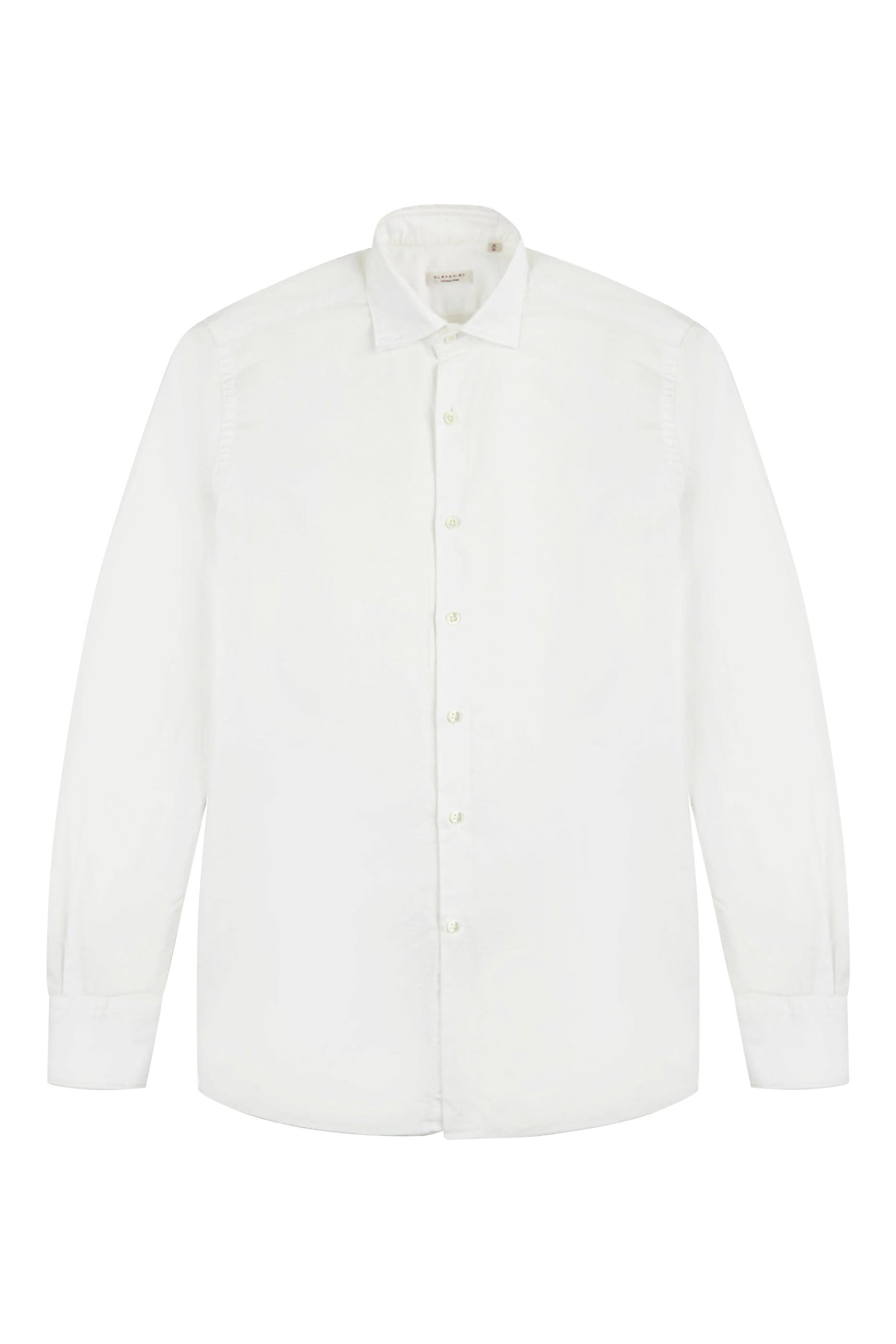 قميص كتان بقصة ضيقة