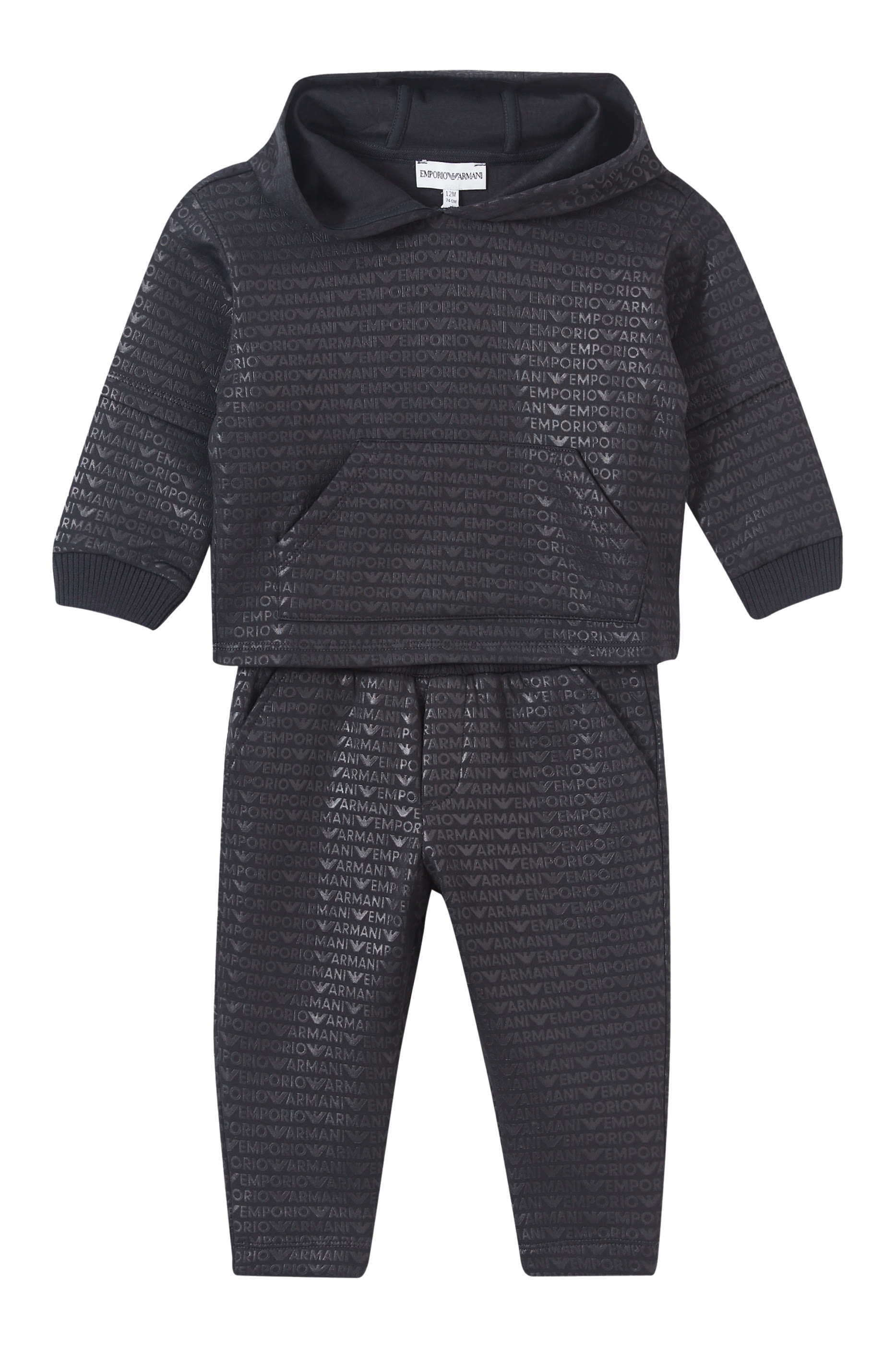 بنطال مزين كليا بشعار الماركة للأطفال