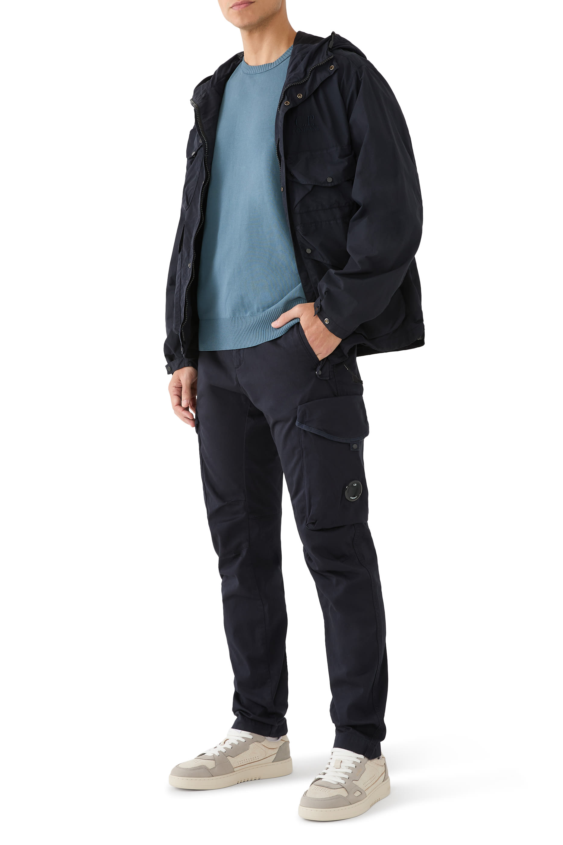 سويت شيرت لينس بياقة ضيقة قطن كريب