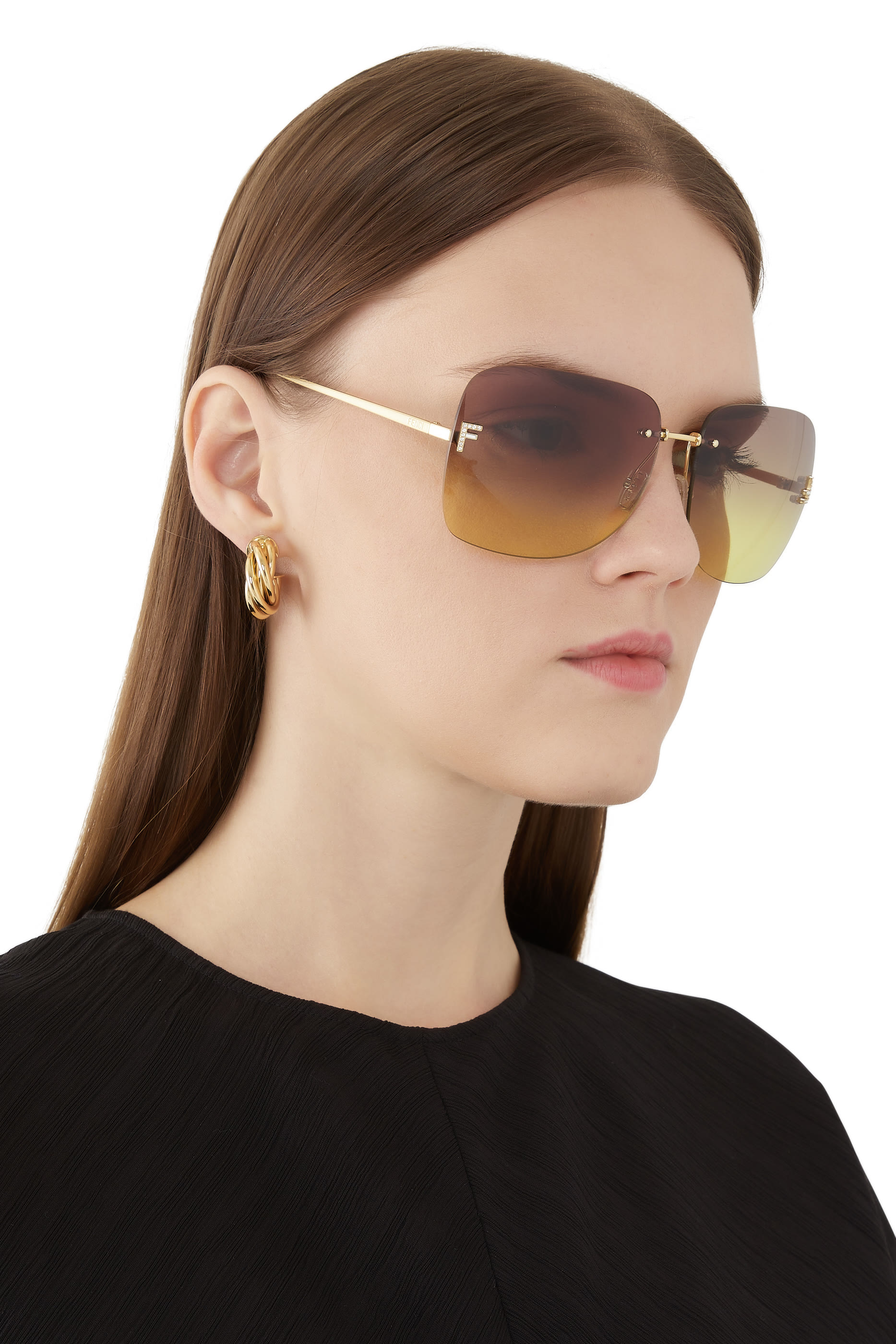 نظارة شمسية فيرست مرصعة بالكريستال