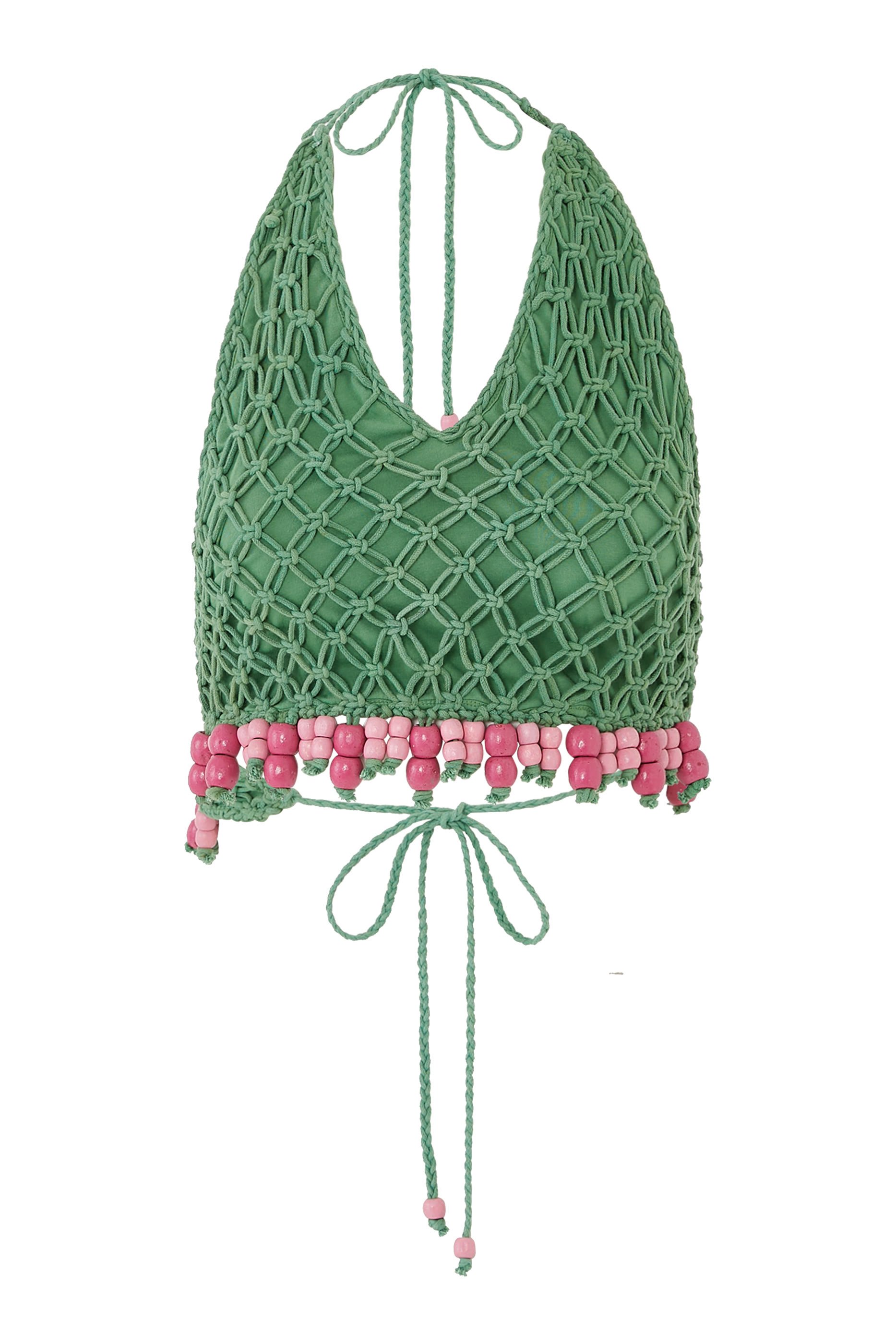 Reis Beaded Macrame Top