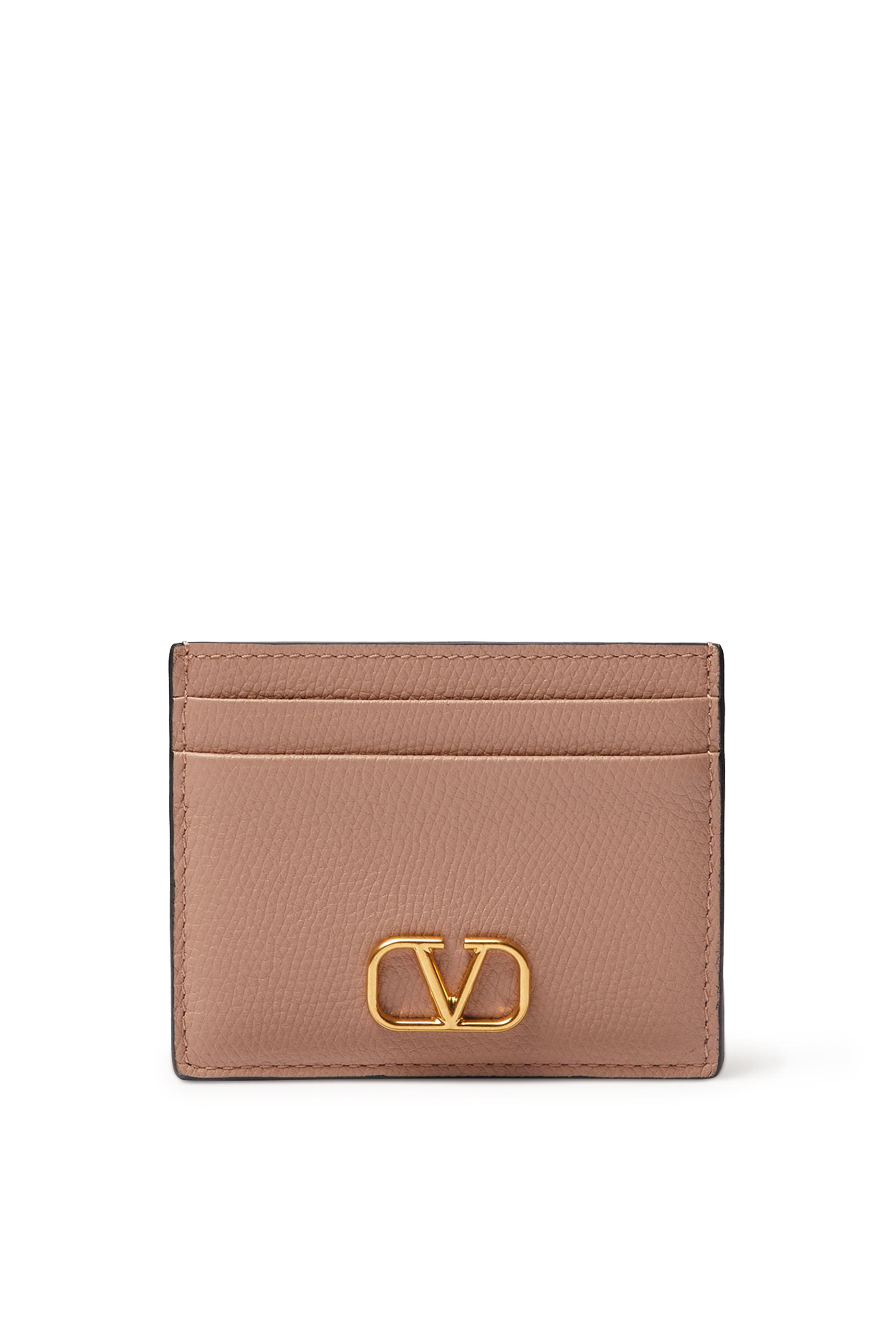 حافظة بطاقات بشعار الماركة جلد العجل