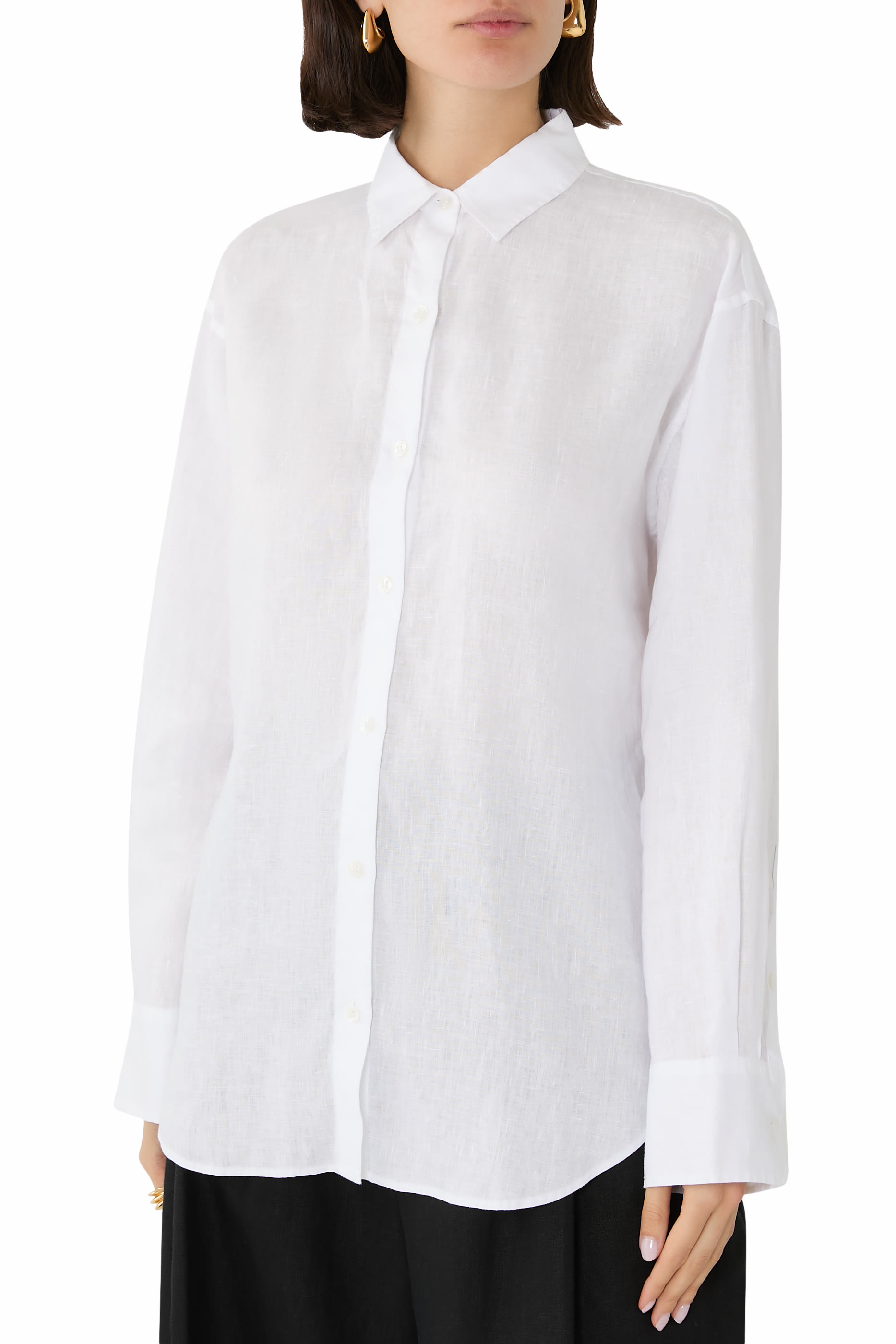 تيشيرت بقصة بويفريند كتان