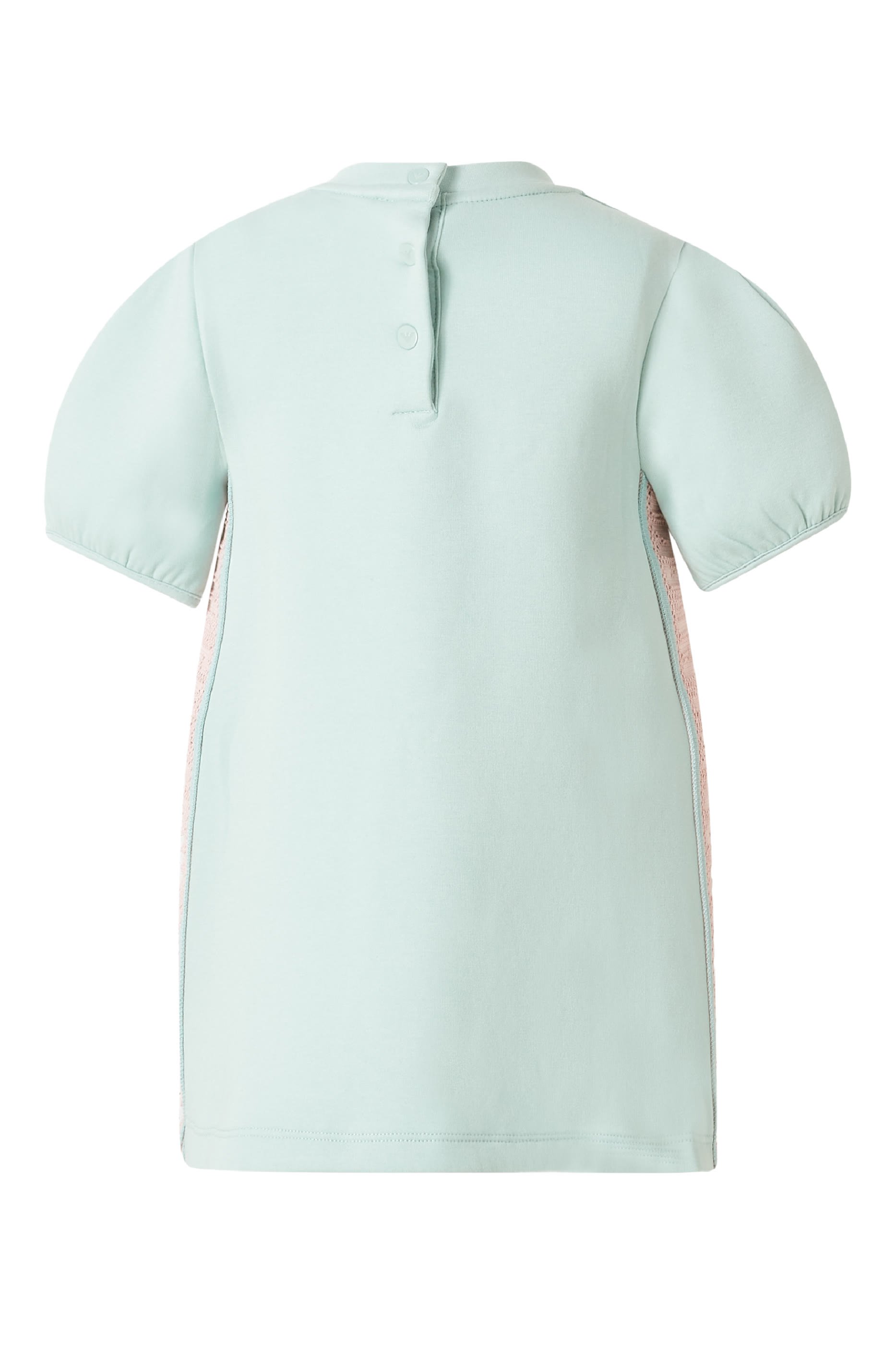 فستان بنقشة شعار الماركة عند الجوانب للأطفال