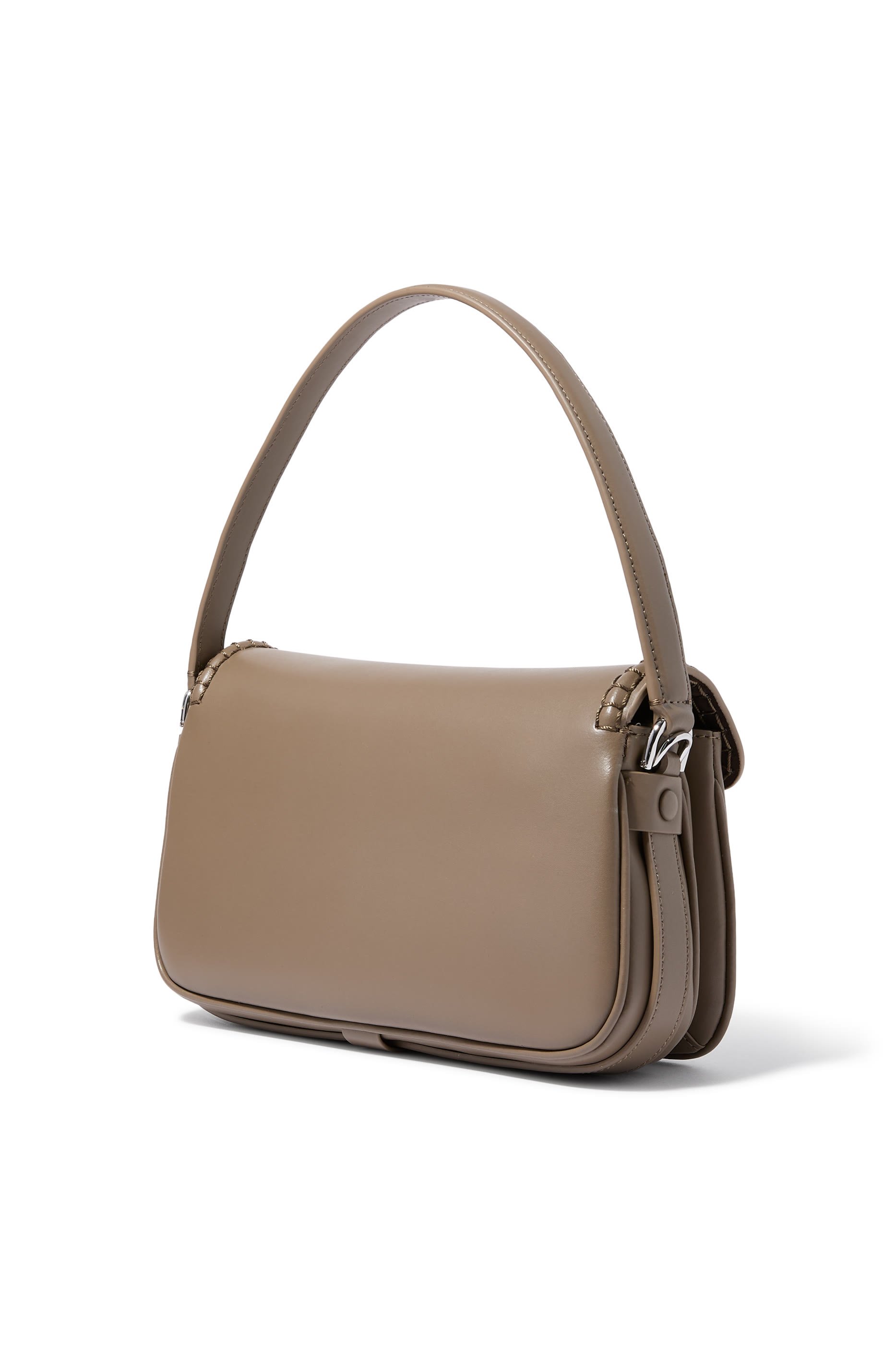 حقيبة كروس بودي بخياطة بارزة في الأمام ونقشة الضفيرة