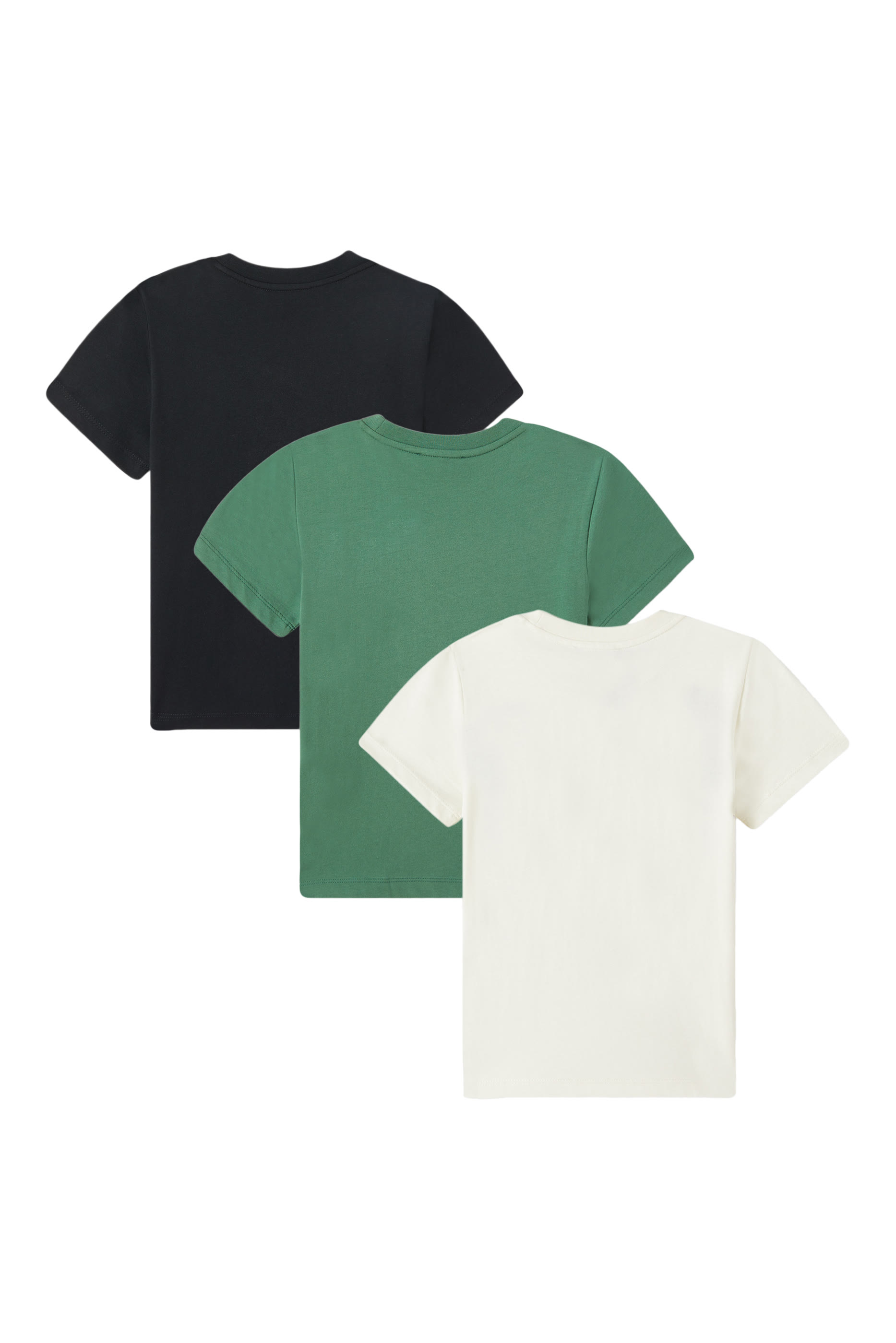 طقم تيشيرت بشعار الماركة للأطفال، 3 قطع