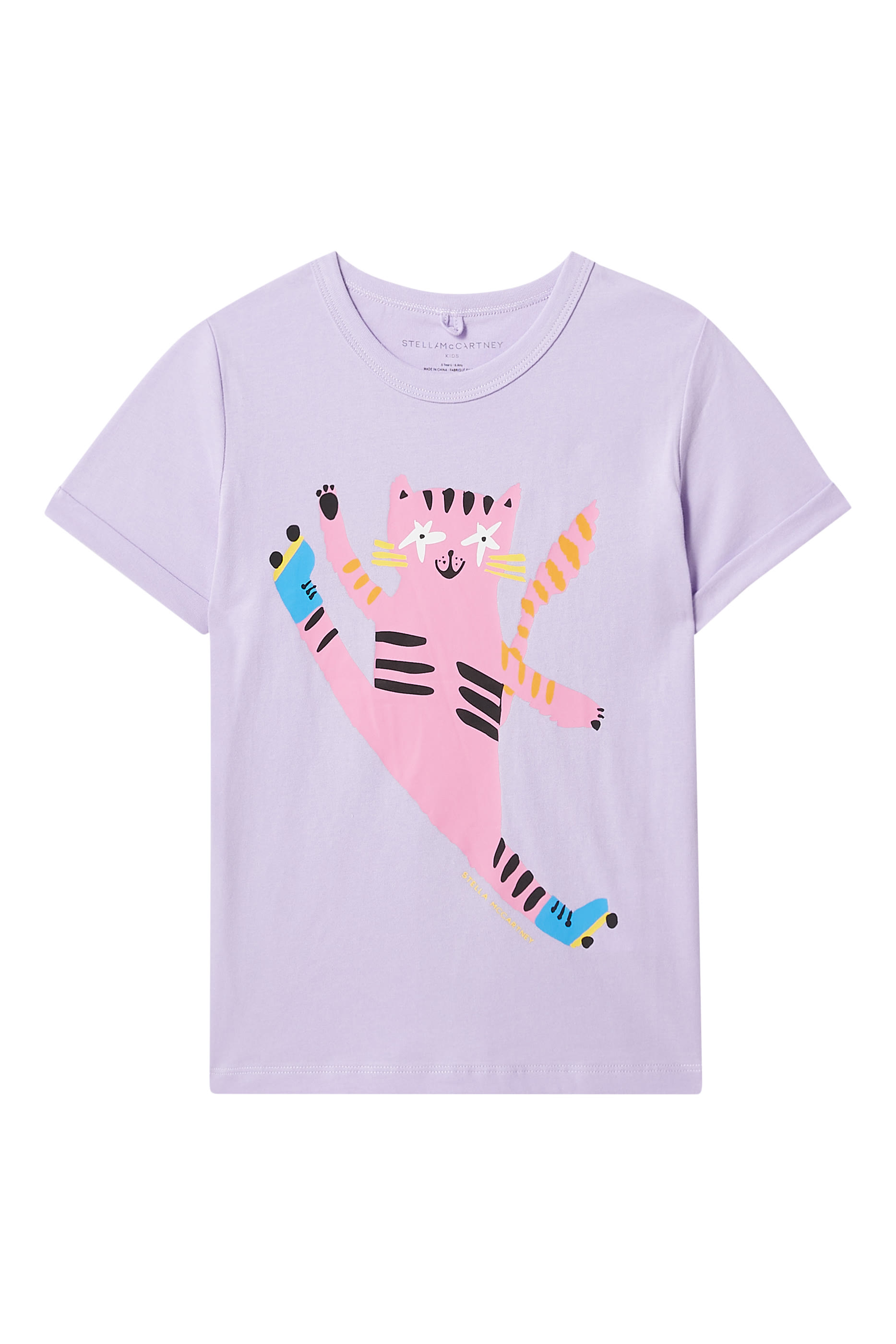 تيشيرت بنقشة متزلج قطن للأطفال