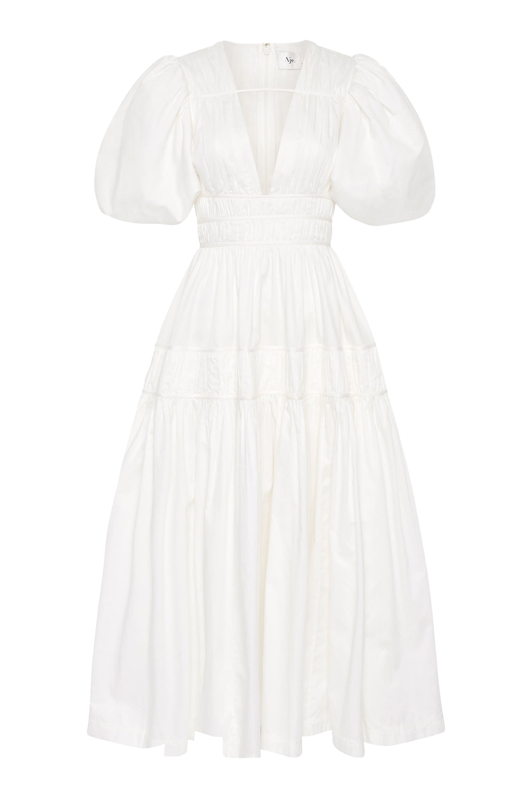 فستان فولينج واتر متوسط الطول بكشكش