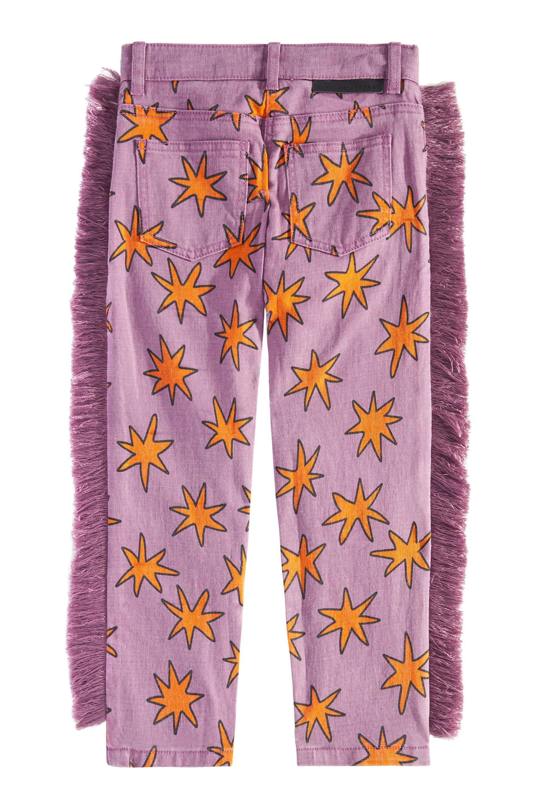 بنطال جينز بكشكش ونقشة نجوم للأطفال