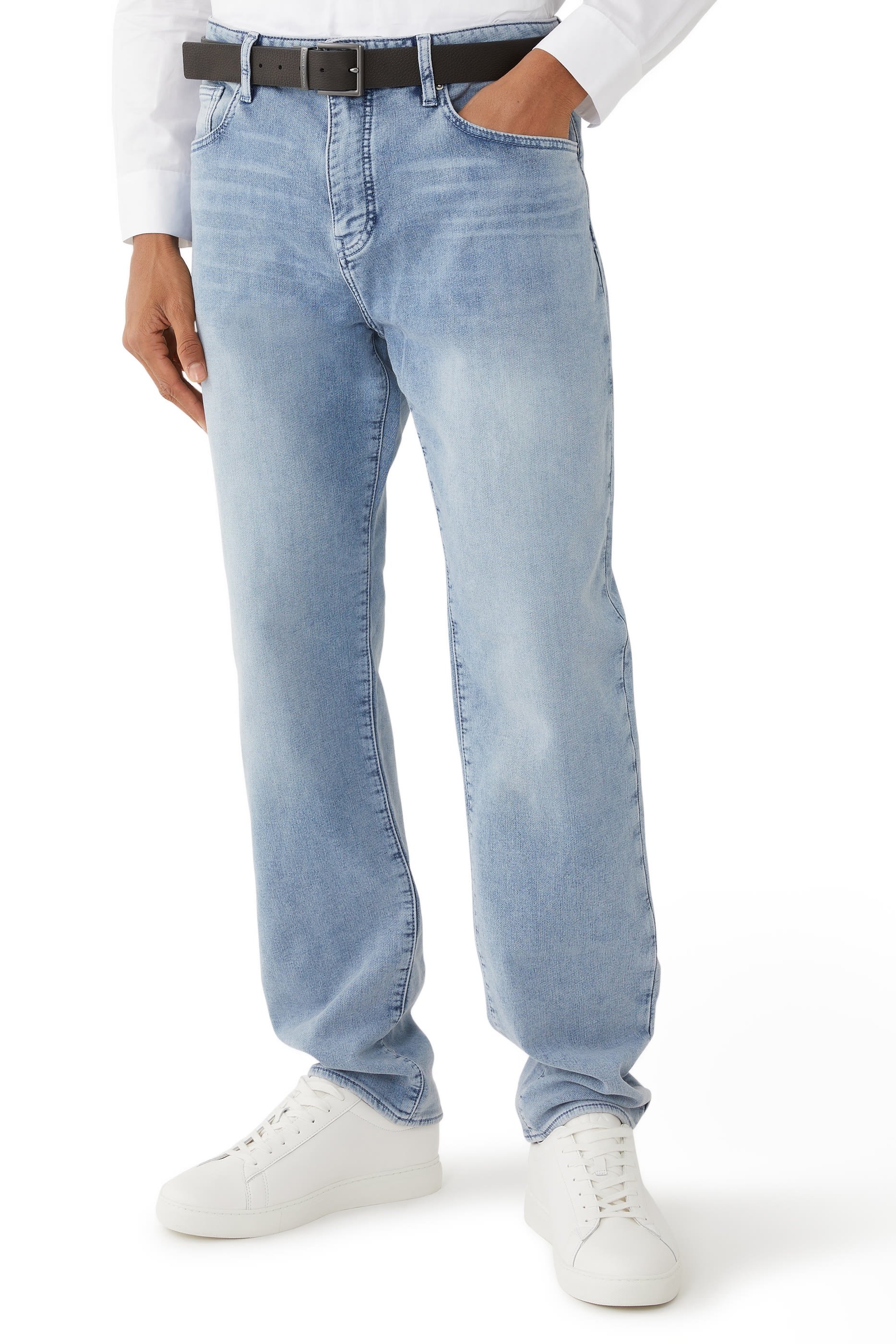 حزام جلد بتصميم بوجهين