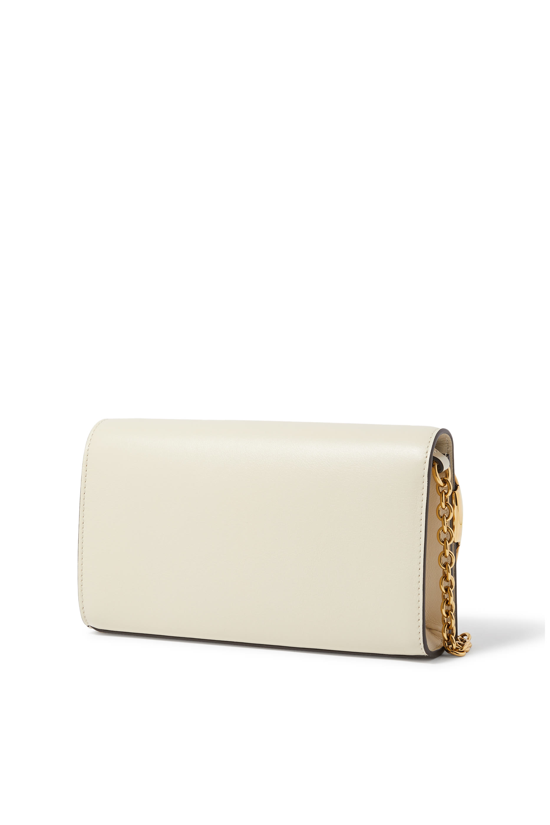 حقيبة كروس بشعار الماركة جلد ناعم