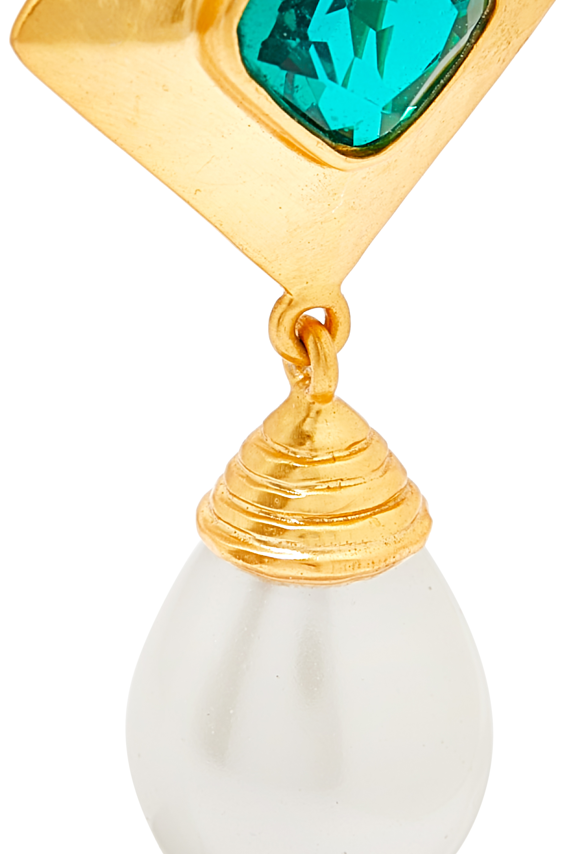 أقراط آبي باسيفيك بلؤلؤ متدلي نحاس مطلي بذهب عيار 24 بسمك ميكرون