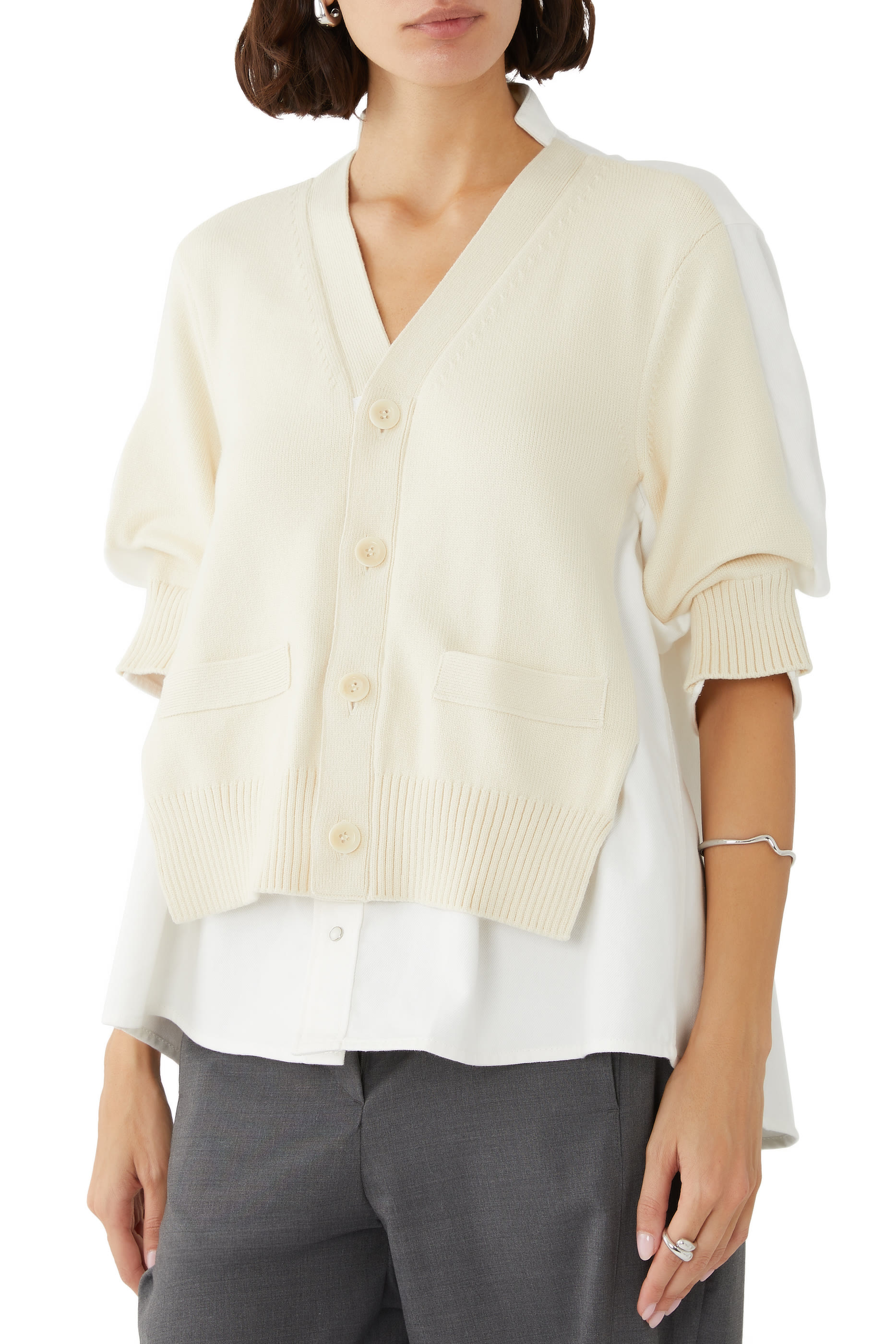 كارديغان دنيم x قماش منسوج