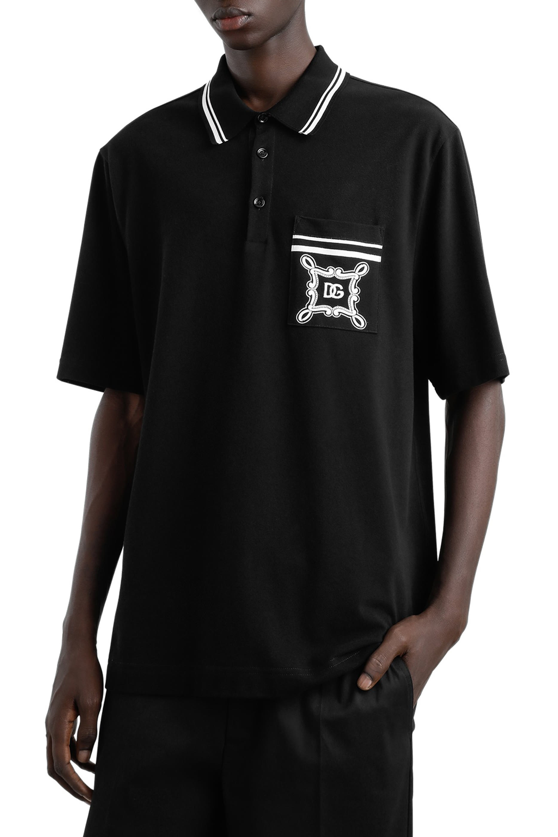 قميص بولو بطبعة باندانا قطن