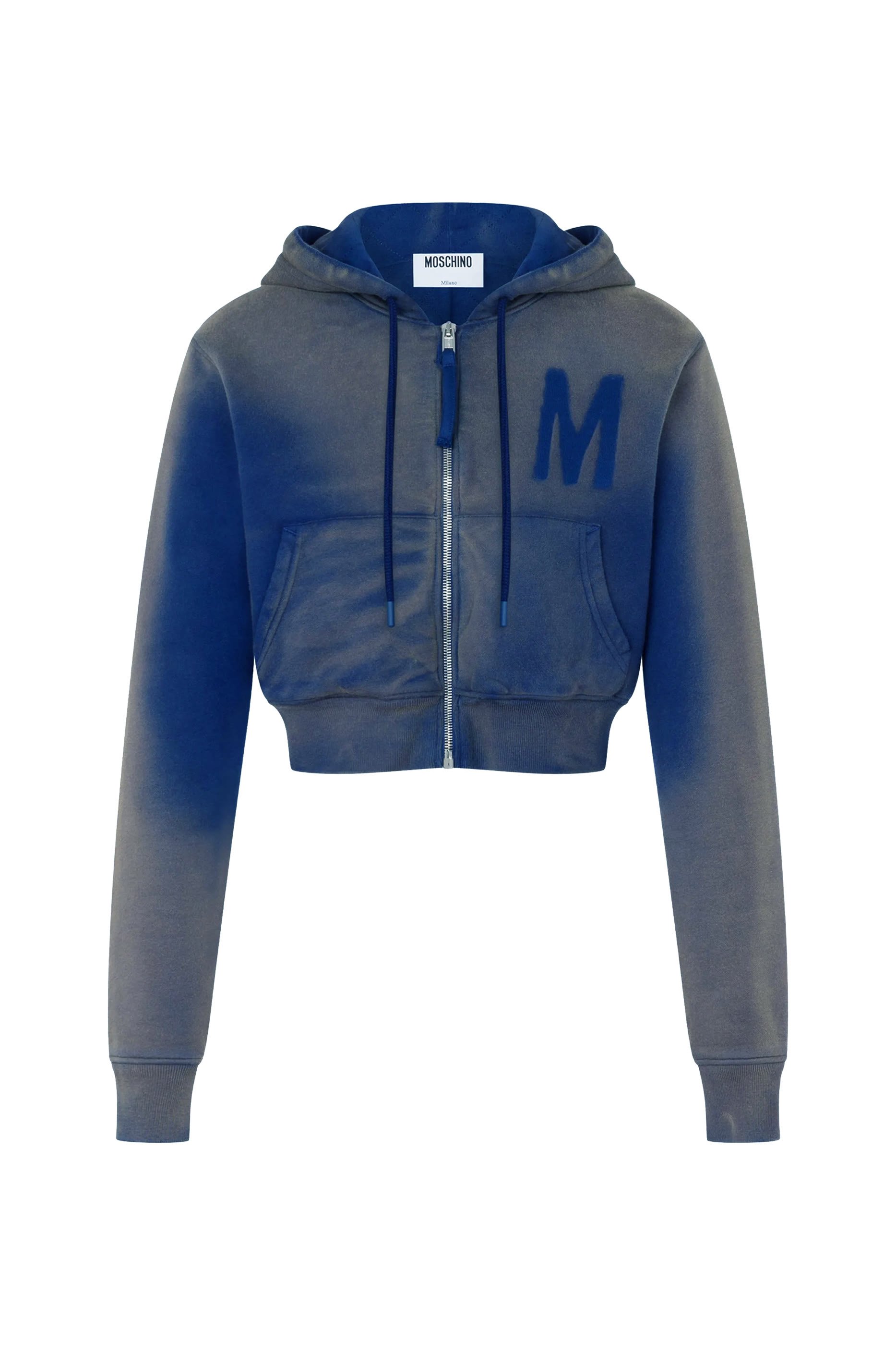 سويت شيرت بقصة قصيرة ونقشة قطن عضوي