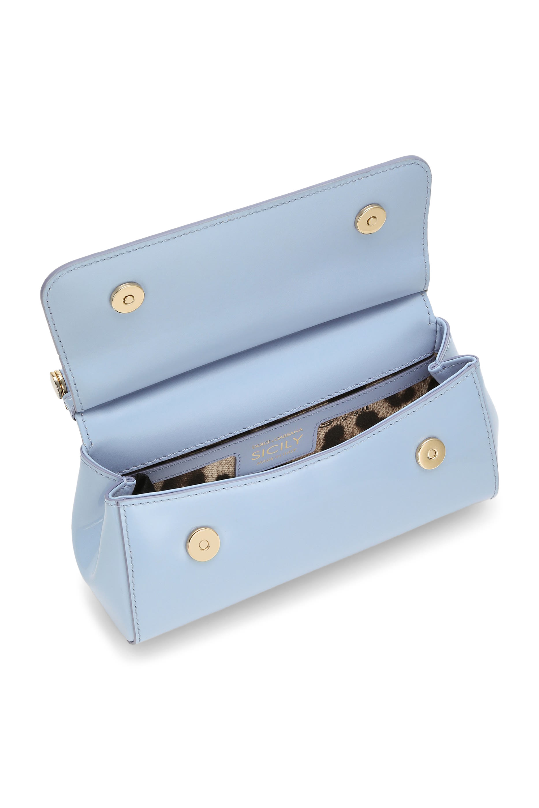 حقيبة يد سيسلي صغيرة جلد عجل لامع