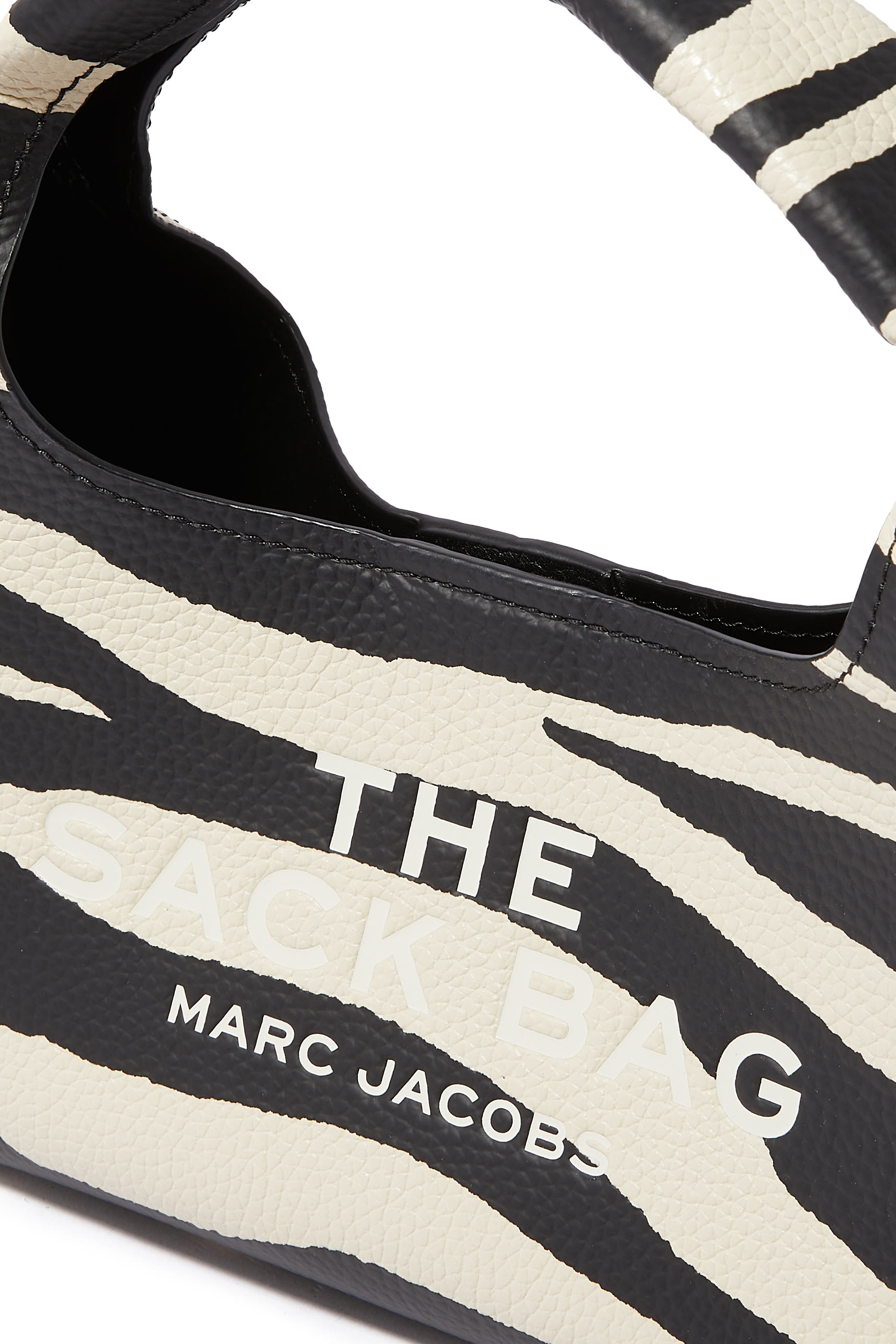 حقيبة ساك صغيرة جلد بنقشة زيبرا