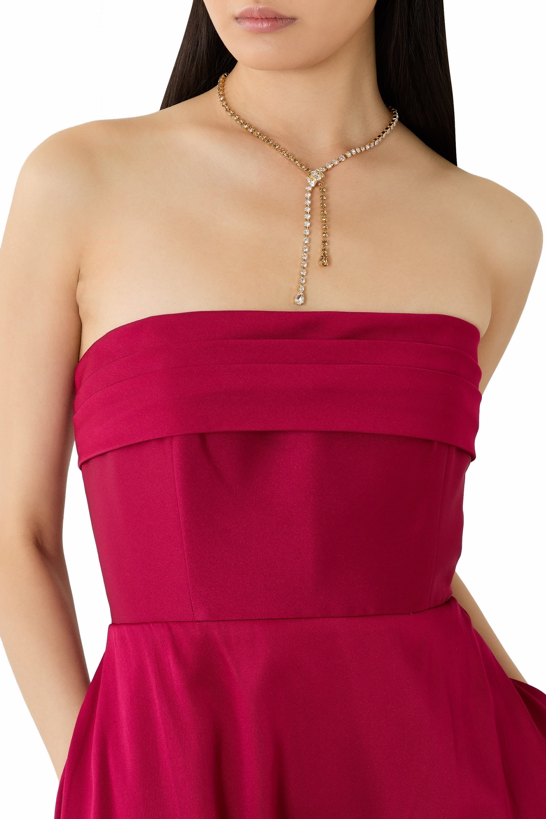 قلادة إيفيت مطلية بالذهب عيار 18 قيراط والروديوم