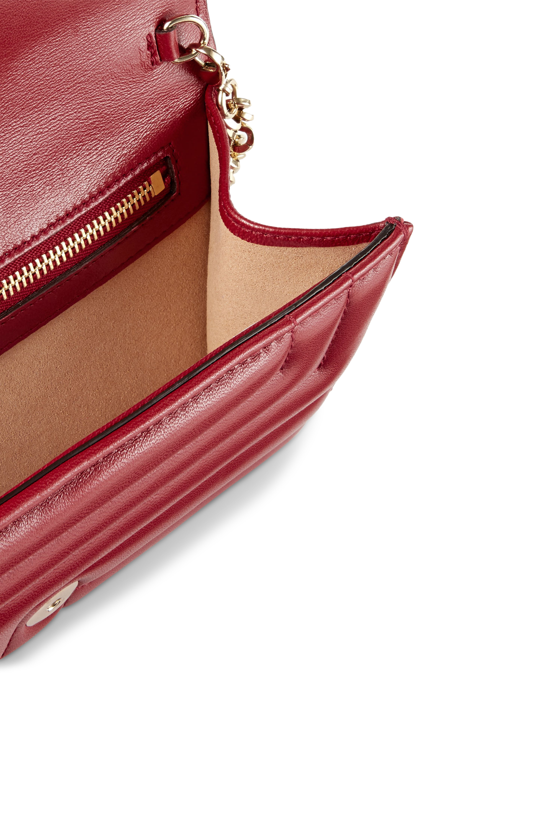 محفظة أفنيو بحمالة سلسلة جلد مبطن