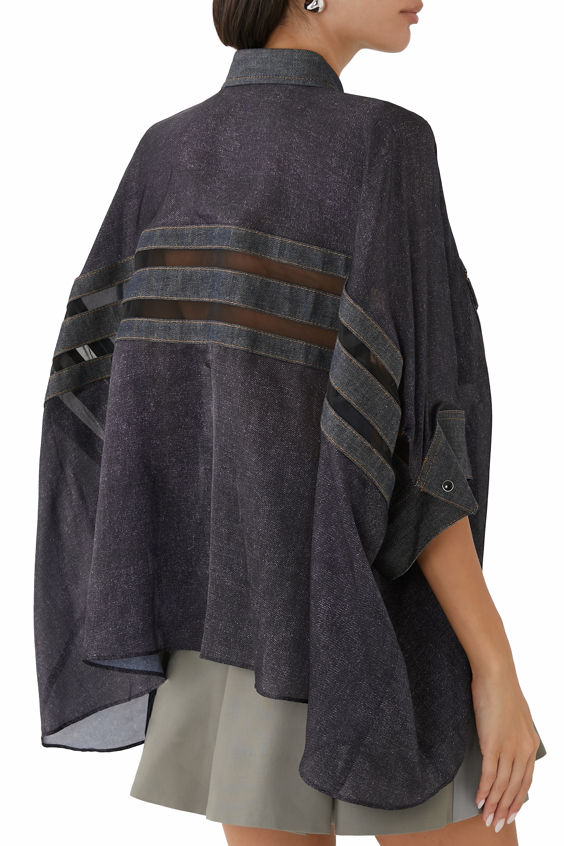 قميص بنقشة دنيم