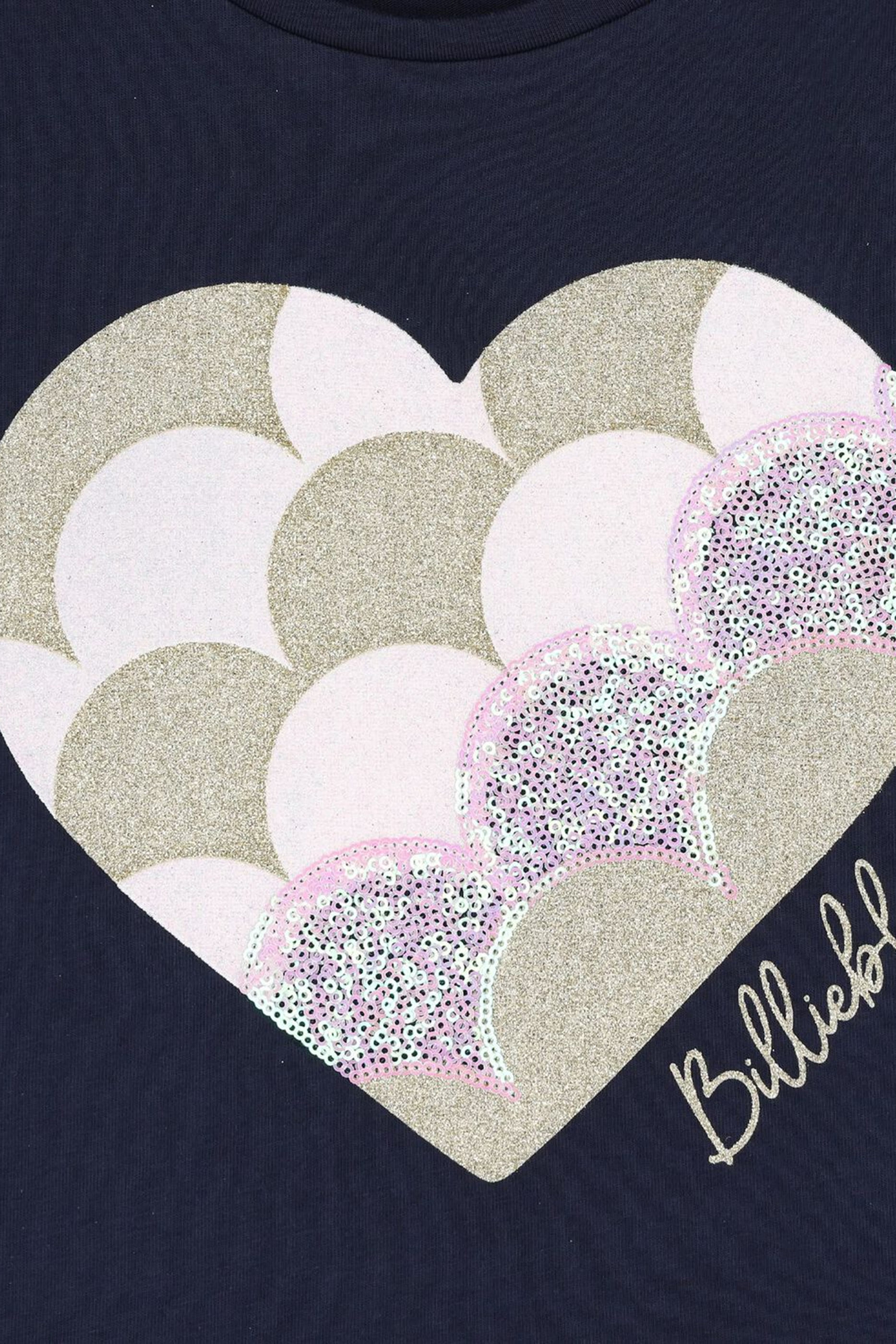 تيشيرت بنقشة قلب وشعار الماركة للأطفال