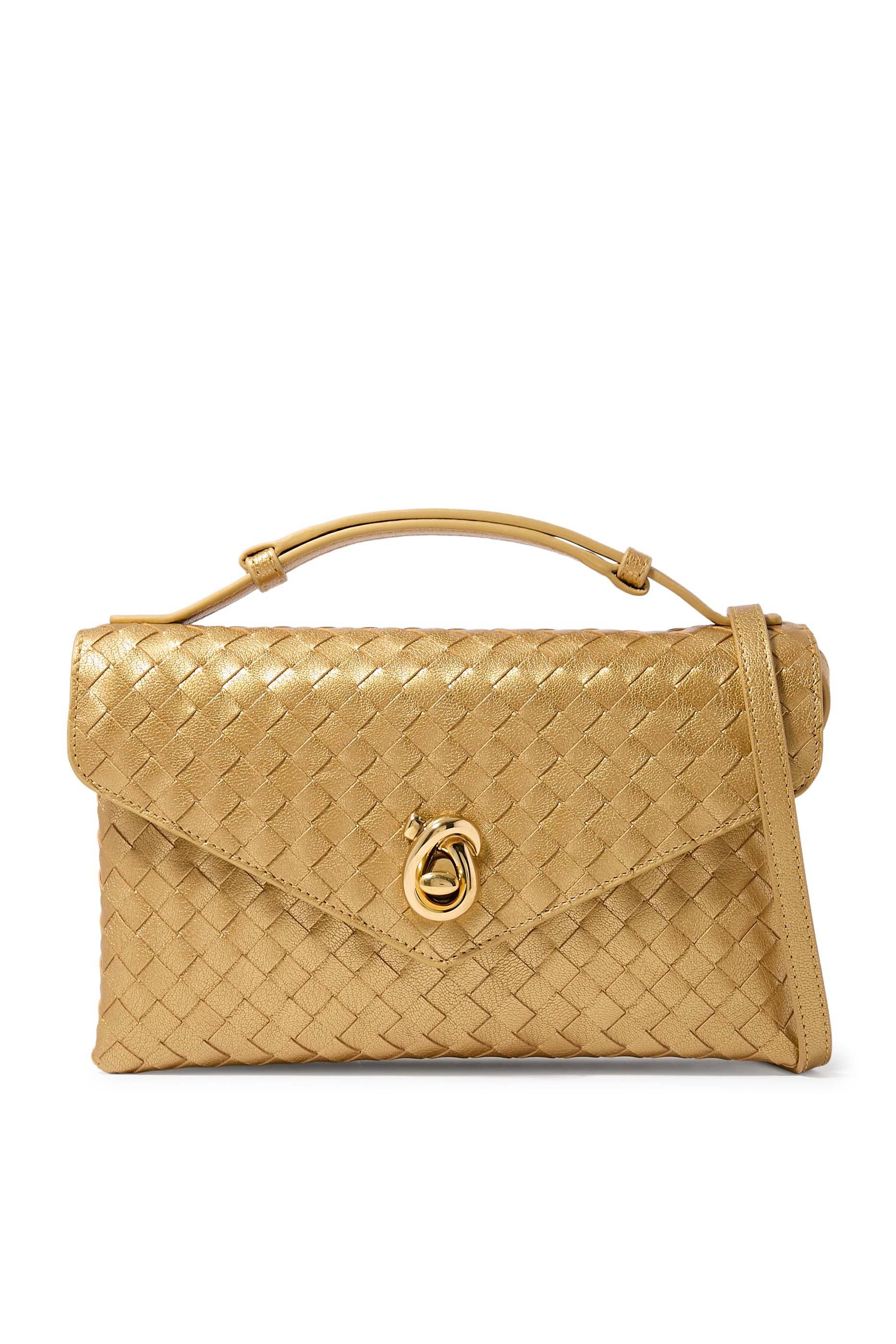 حقيبة كروس بقفل على شكل عقدة