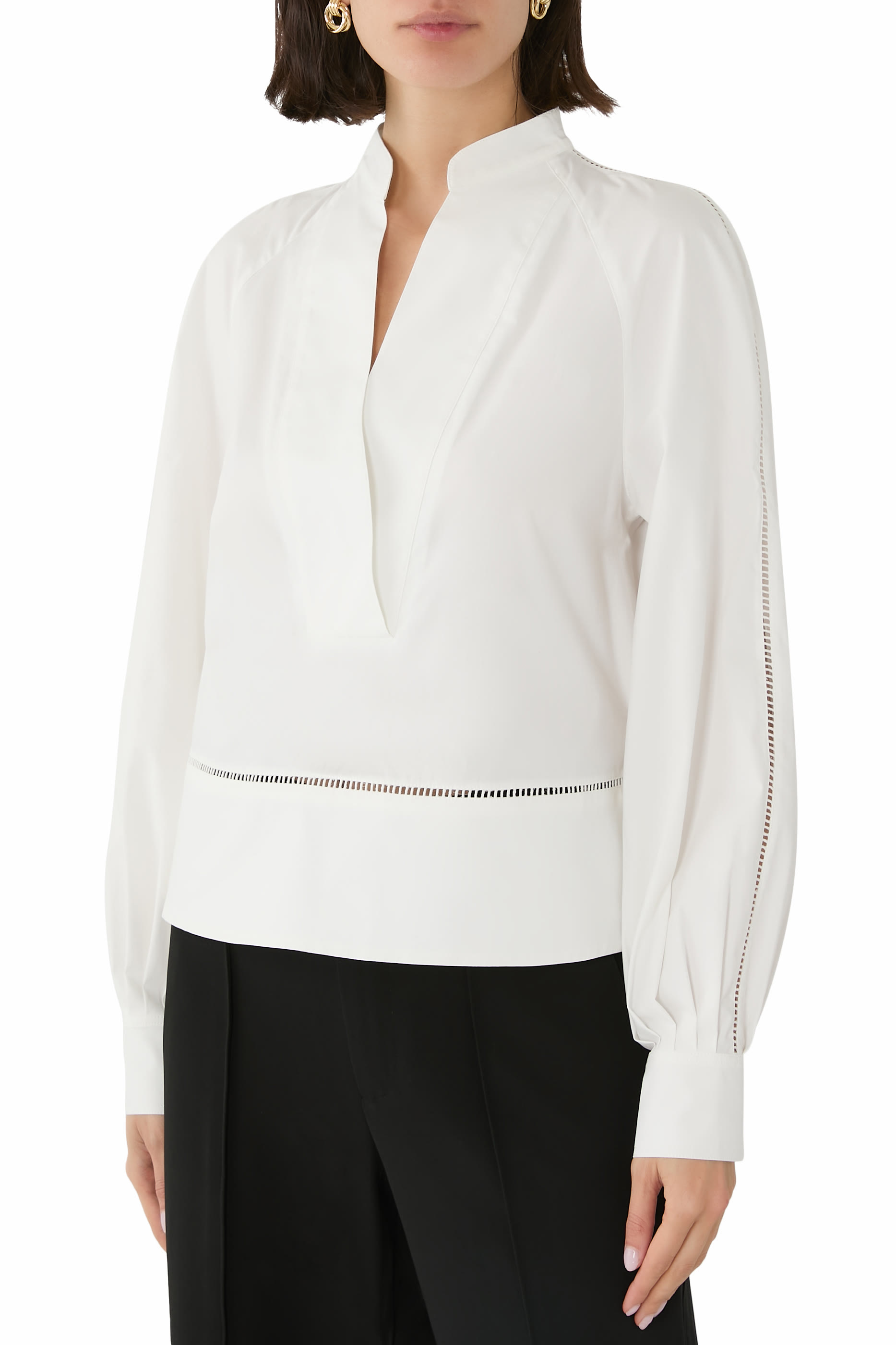 بلوزة غرايسون قطن بوبلين عضوي