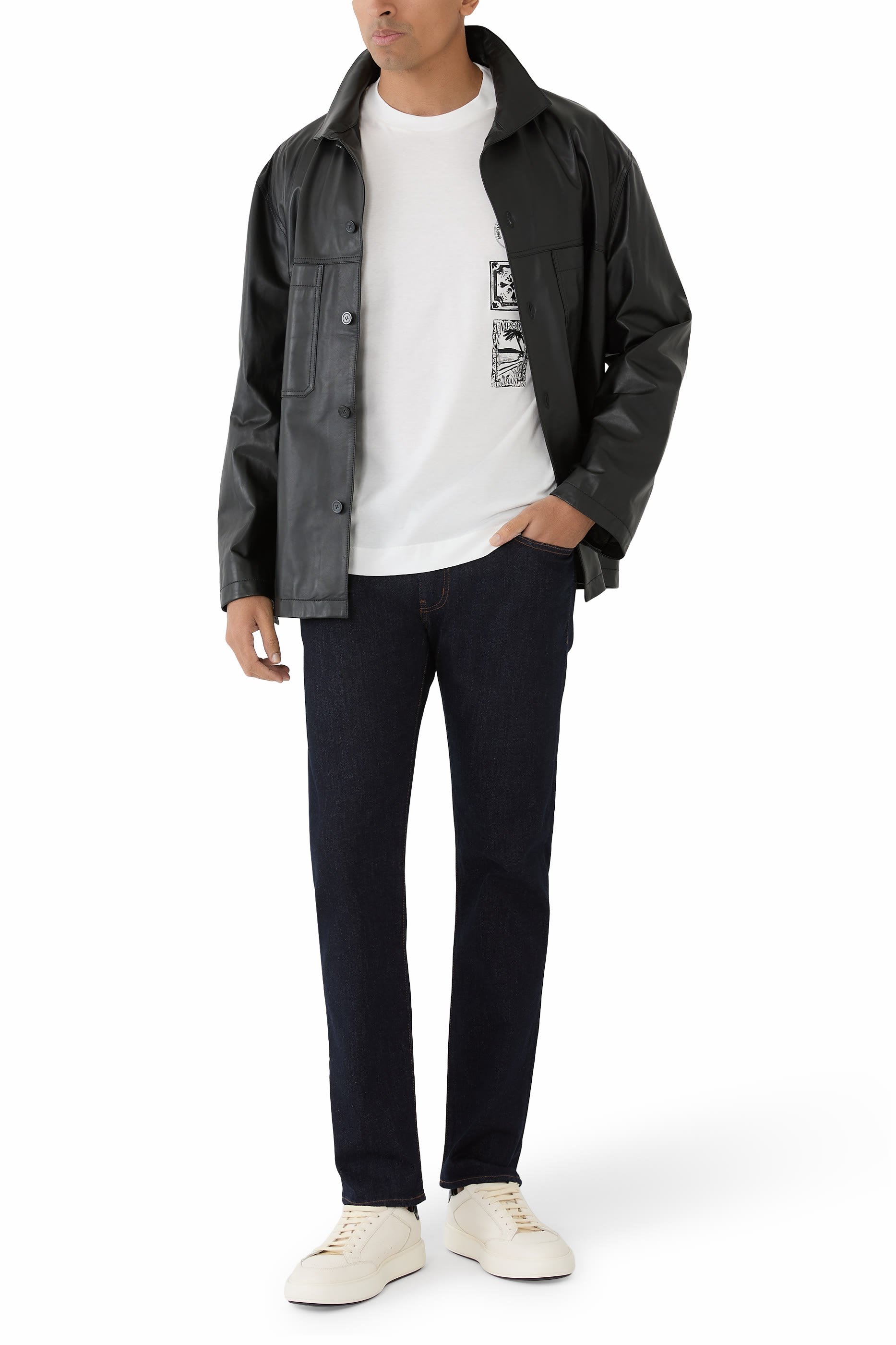 تيشيرت بنقشات بطاقة بريدية