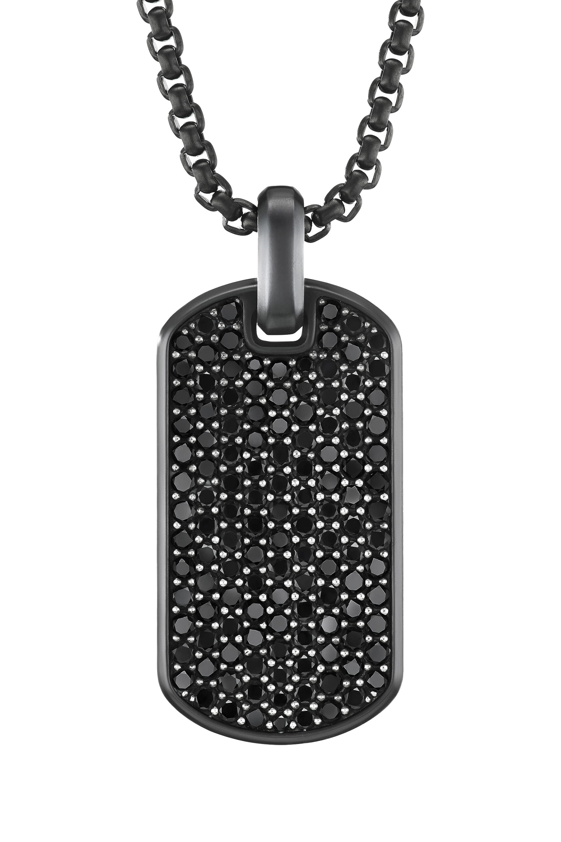 دلاية شيفرون مرصعة بالماس فضة إسترلينية وتيتانيوم