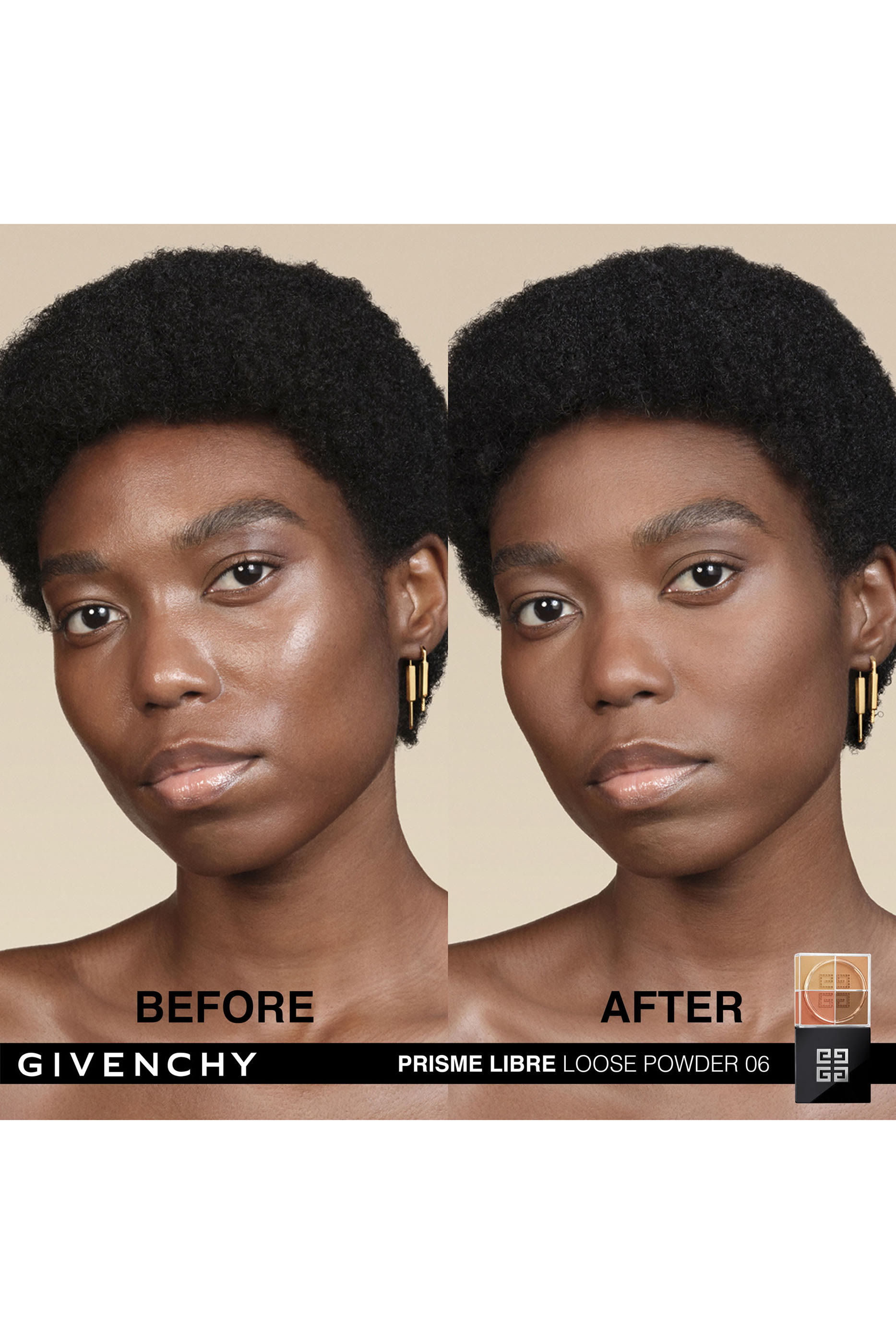 بودرة سائبة بريسم ليبر بأربعة ألوان صغيرة الحجم