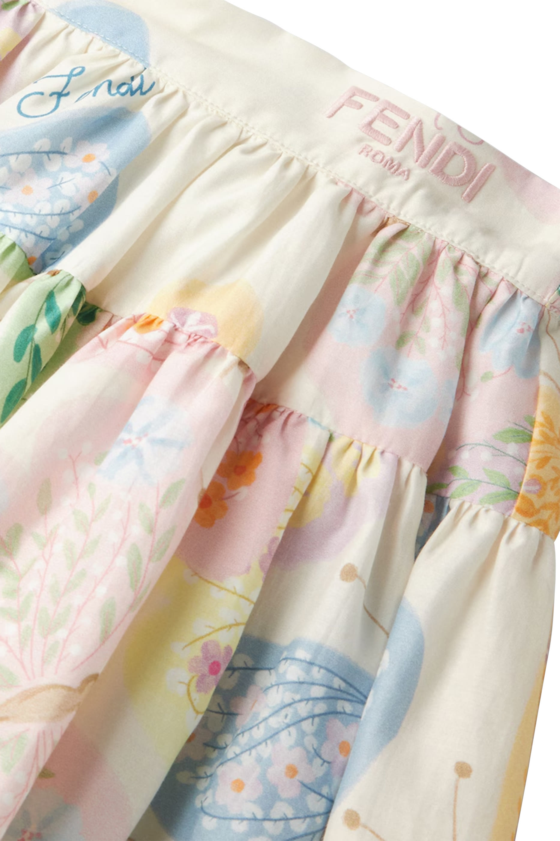 تنورة متوسطة الطول بطبعة فراشة للأطفال