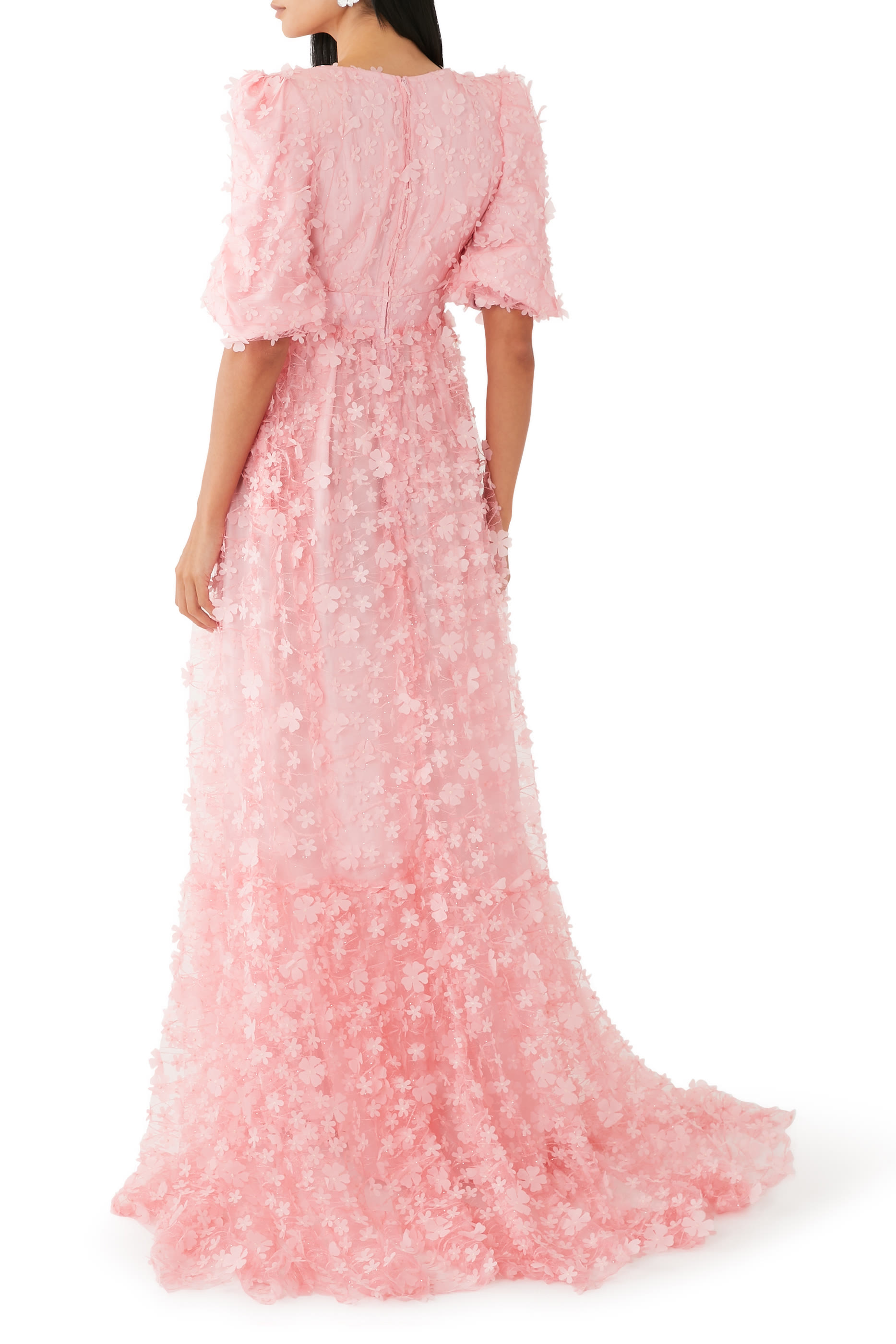 فستان سهرة جيرايا بلا حمالات بطبقة حرير