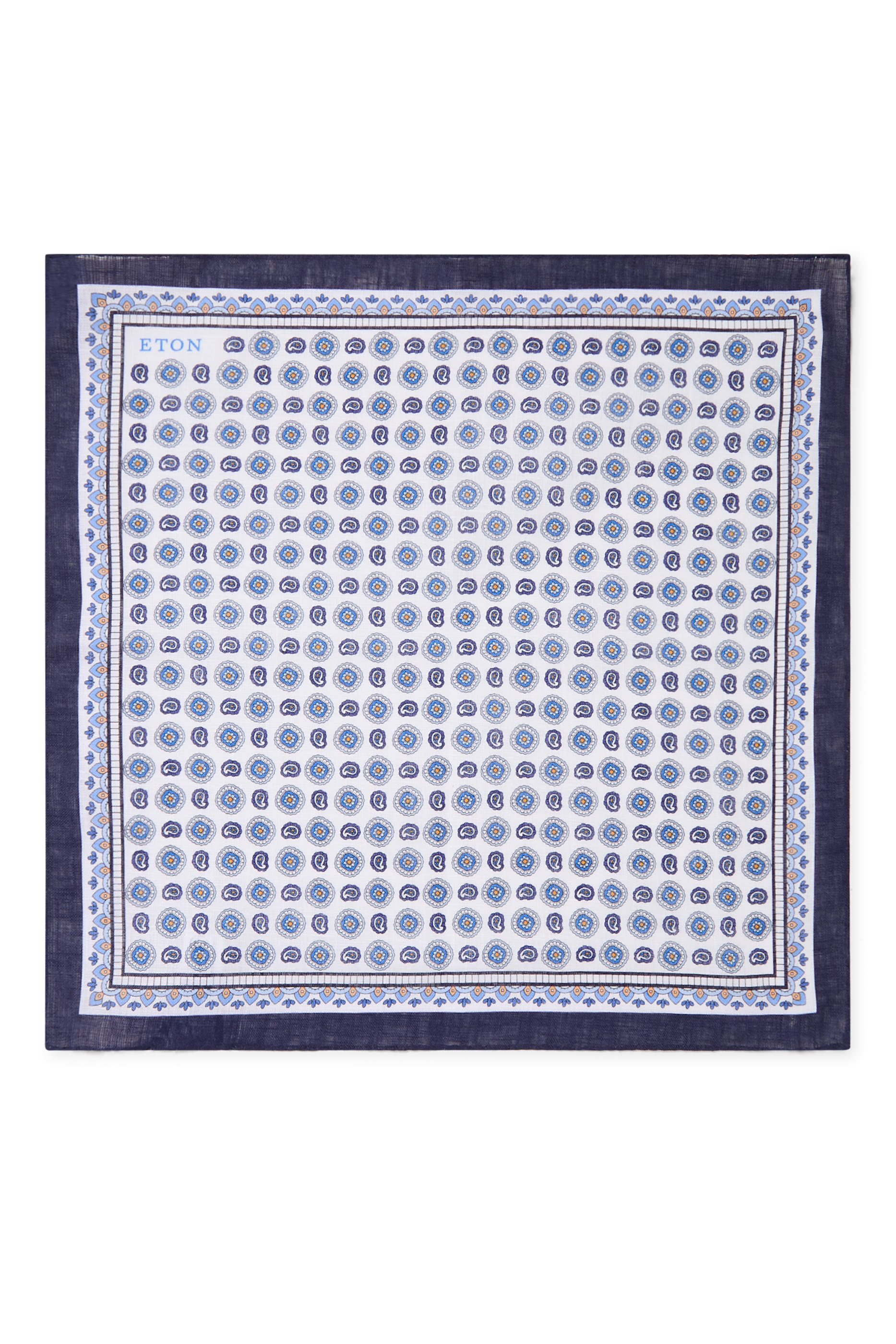 منديل جيب بنقشة هندسية كتان