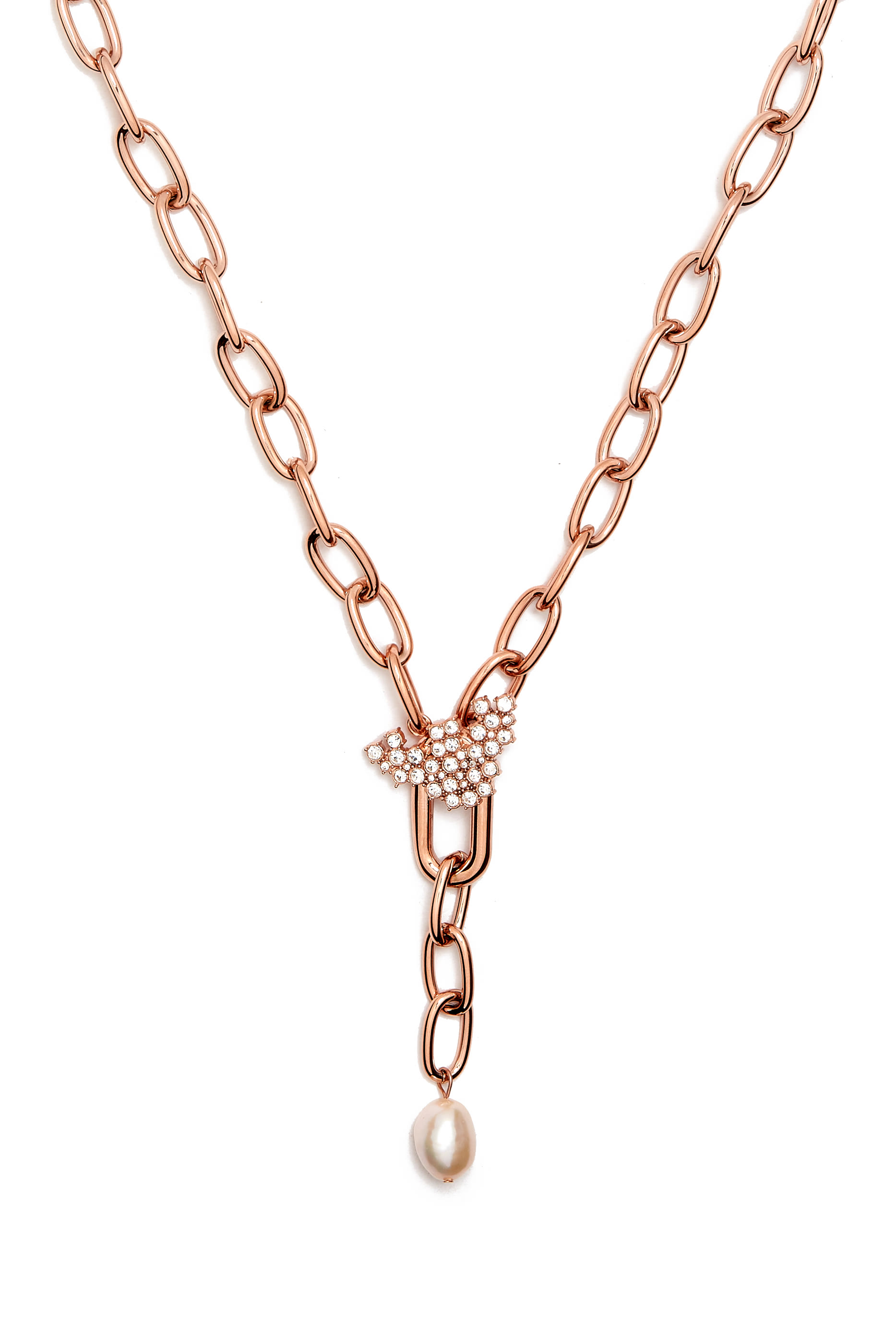 قلادة بتصميم حرف Y مزينة باللؤلؤ