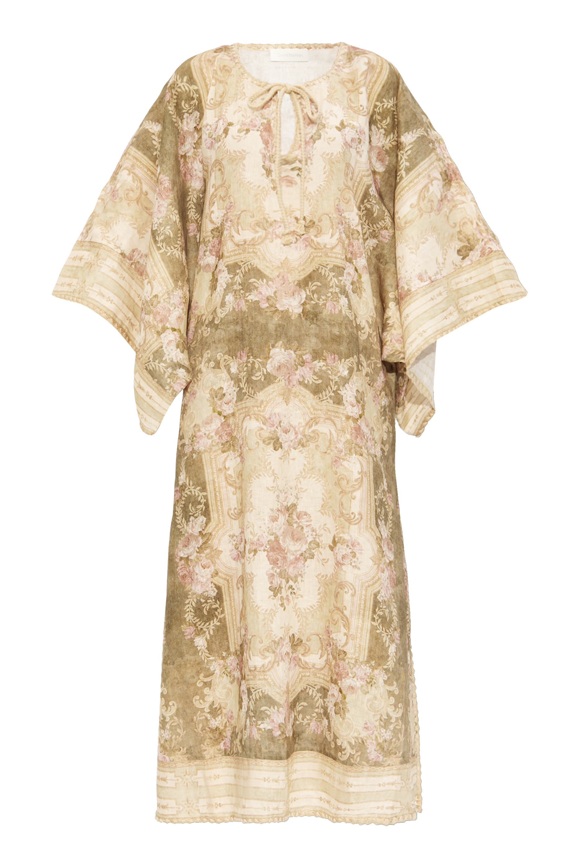 فستان لوريل بتصميم قفطان متوسط الطول