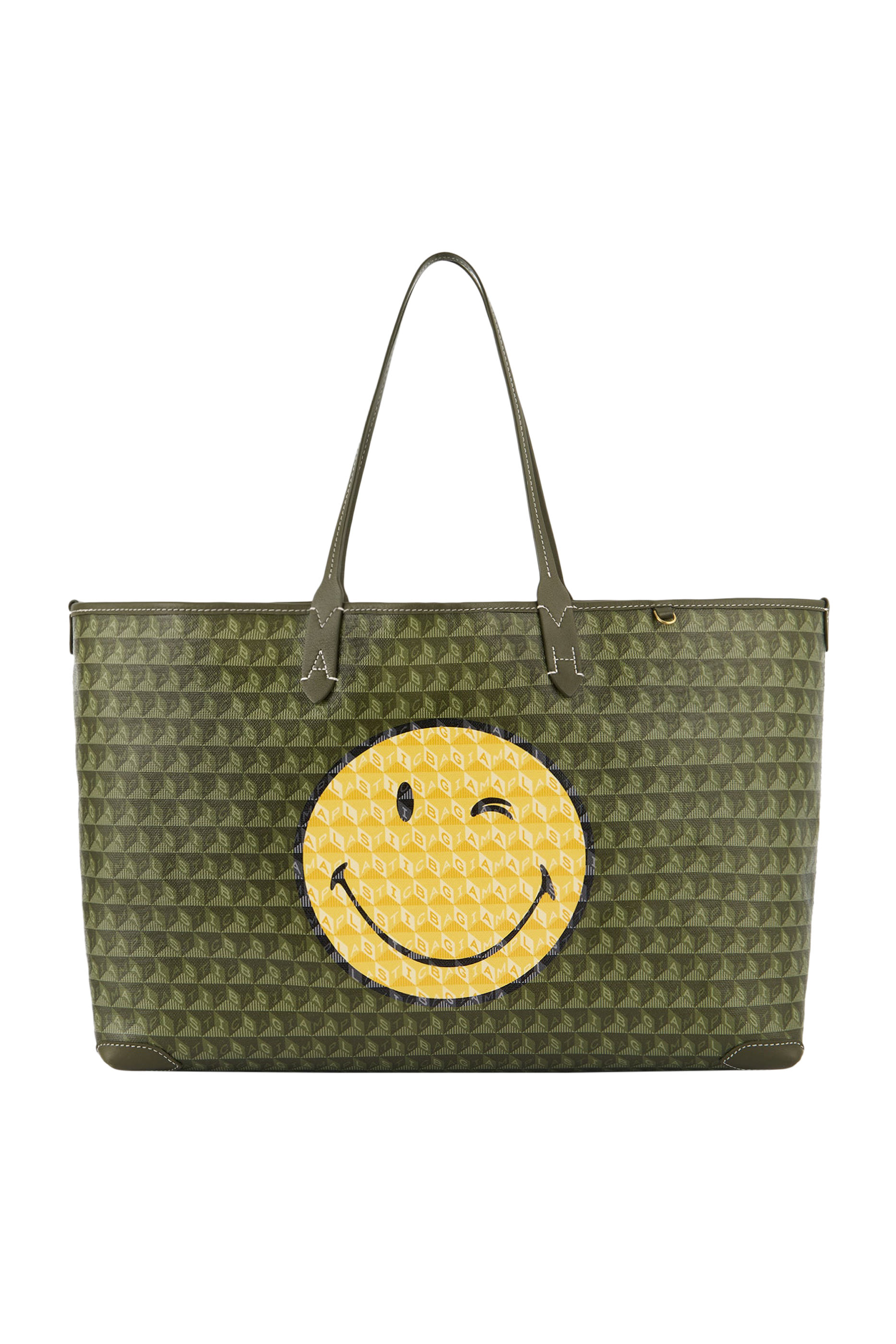 حقيبة يد آي ام ايه بلاستيك باج بطبعة وجه بغمزة