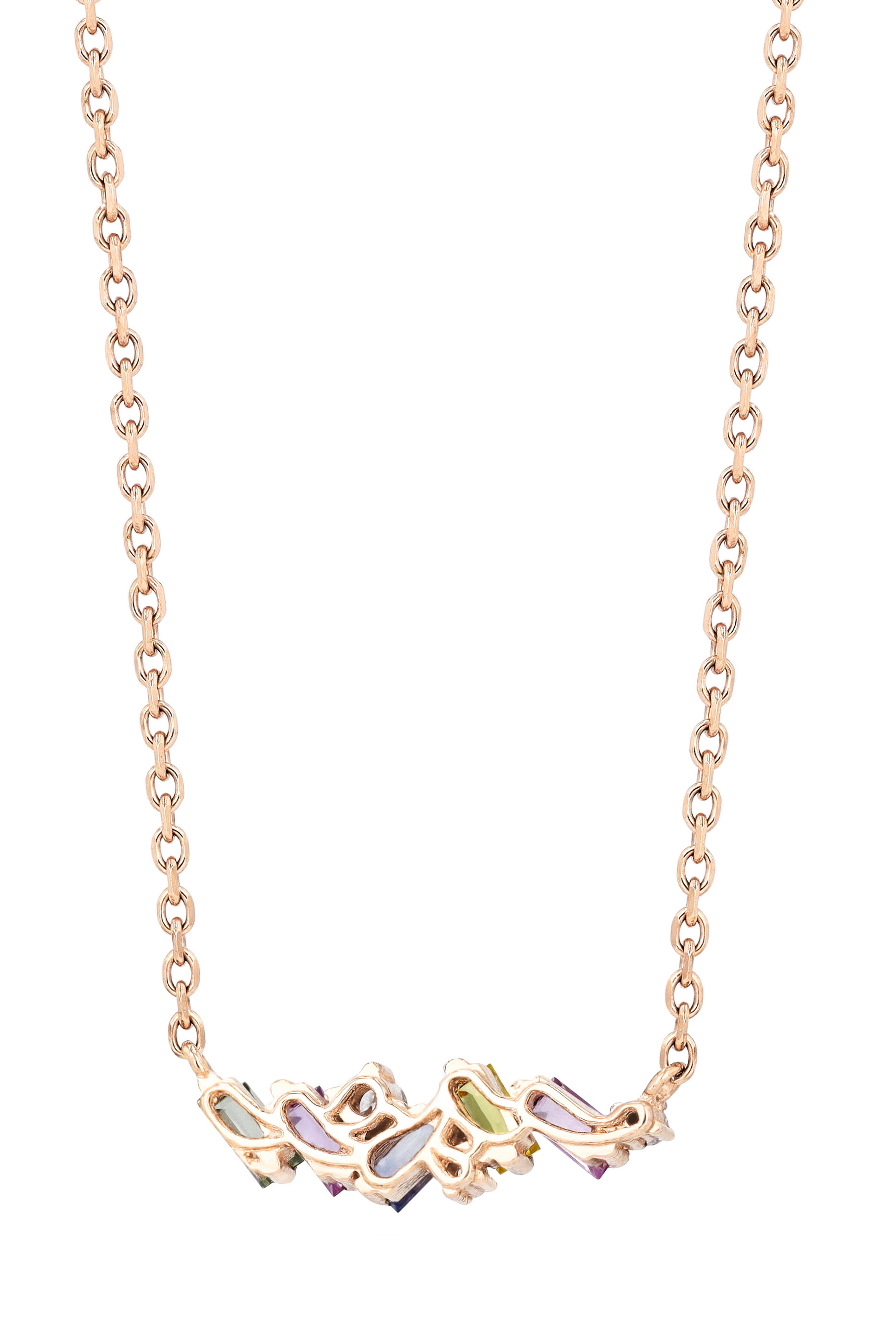 قلادة فايروركس مرصعة بياقوت بألوان قوس قزح