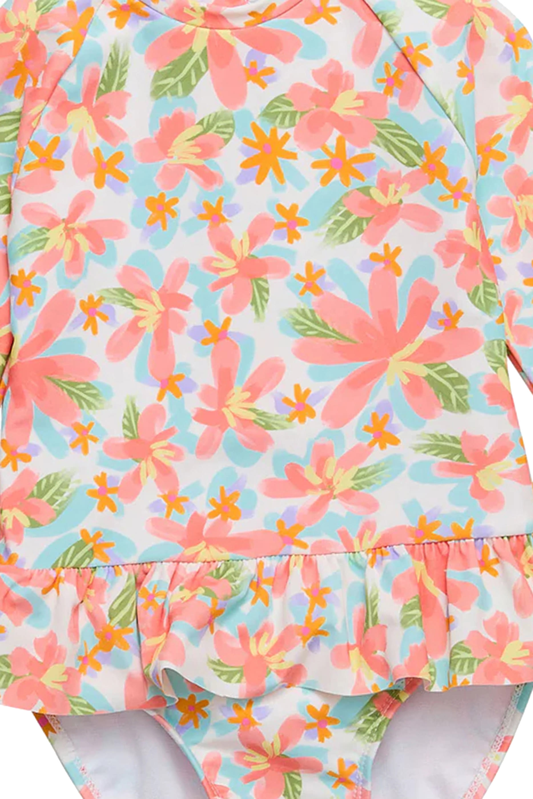 بدلة سباحة هاوايان لوا مستدامة بأكمام طويلة للأطفال