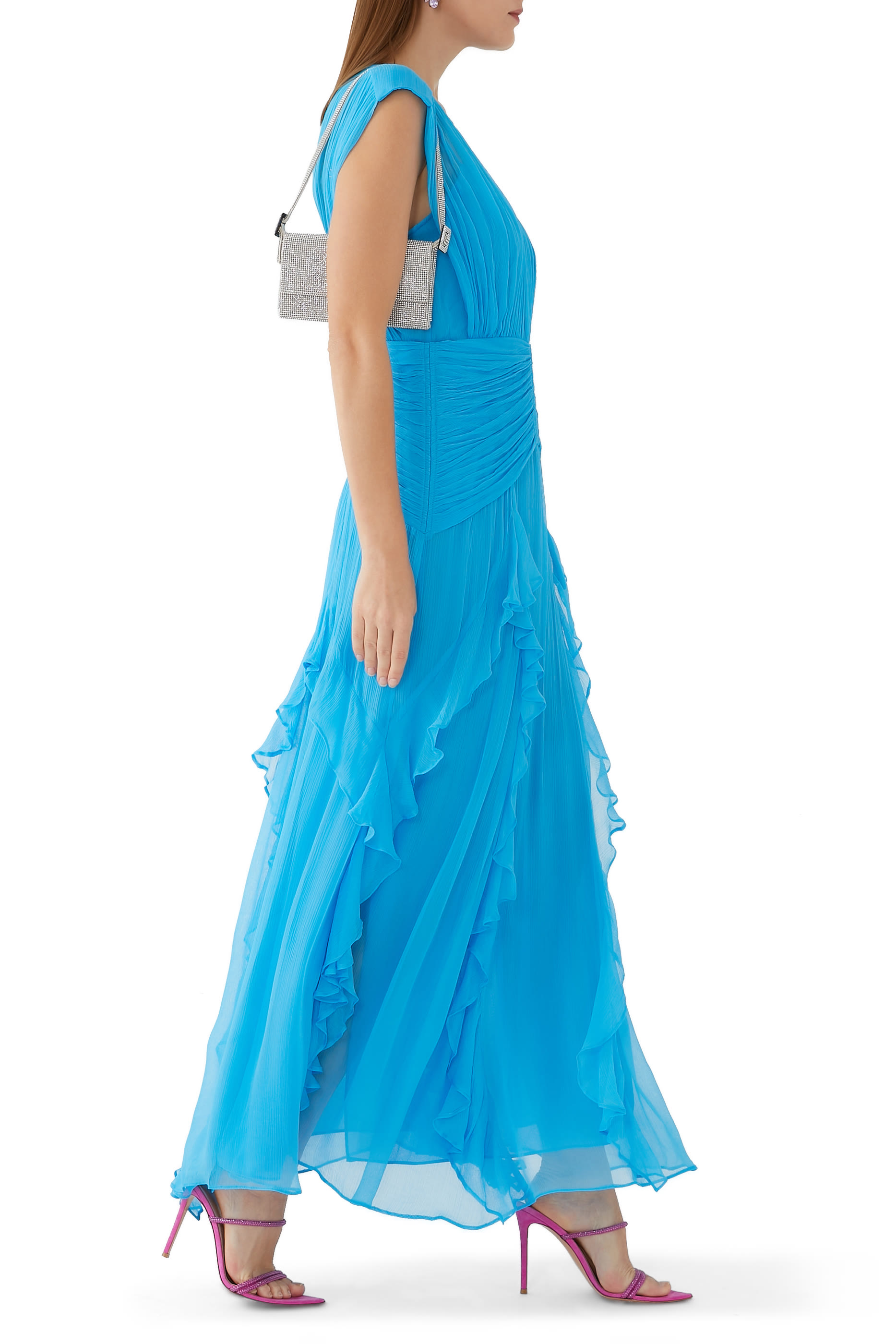 فستان مارجوت طويل بلا أكمام