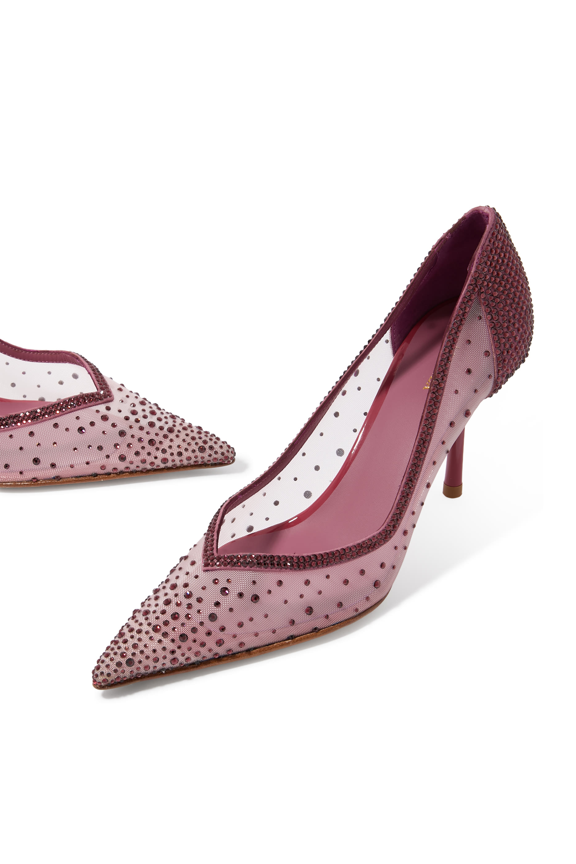 حذاء نيكول 80 كلاسيكي بسير خلفي مرصع بكريستال