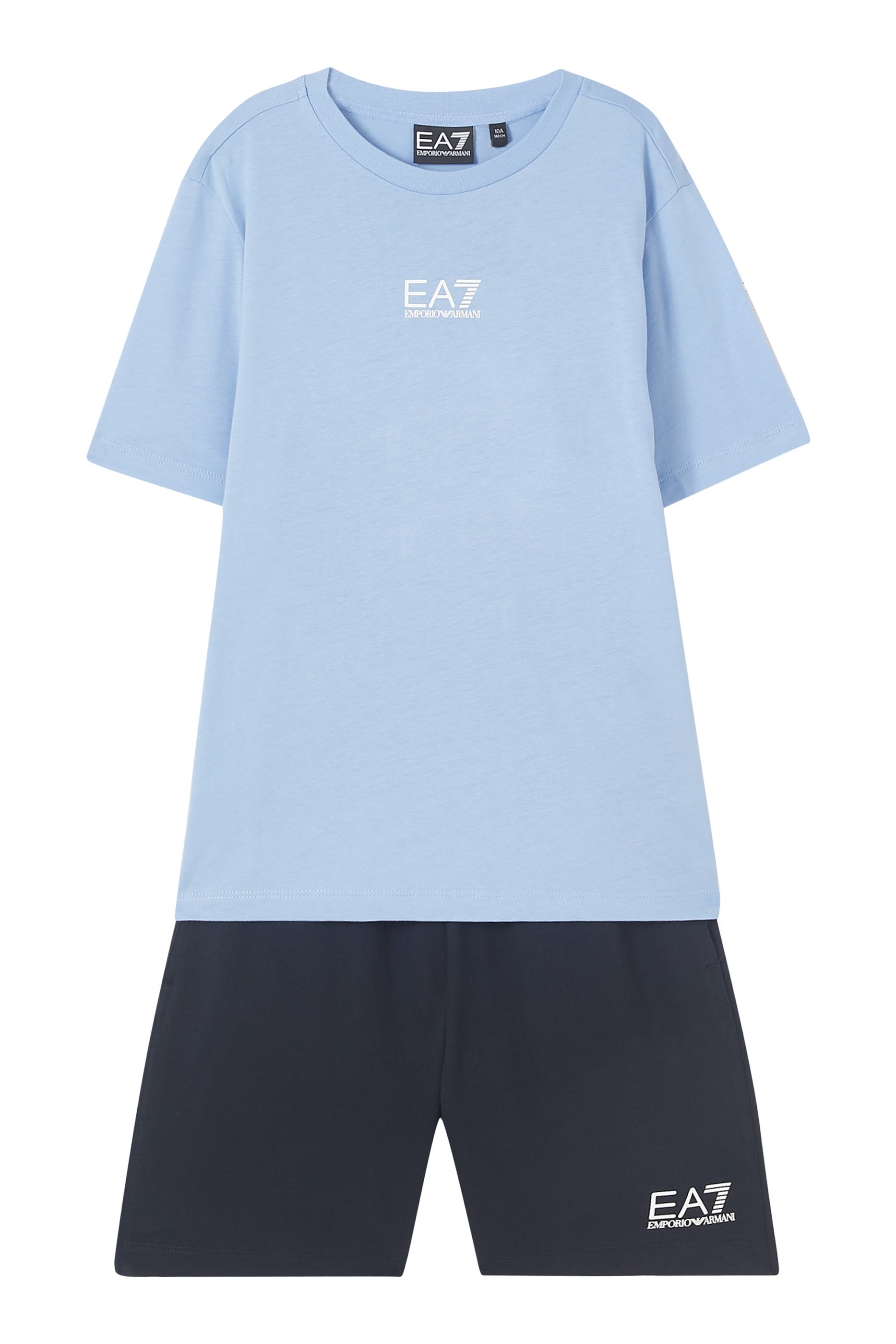 Kids EA7 Logo T-Shirt & Shorts Set