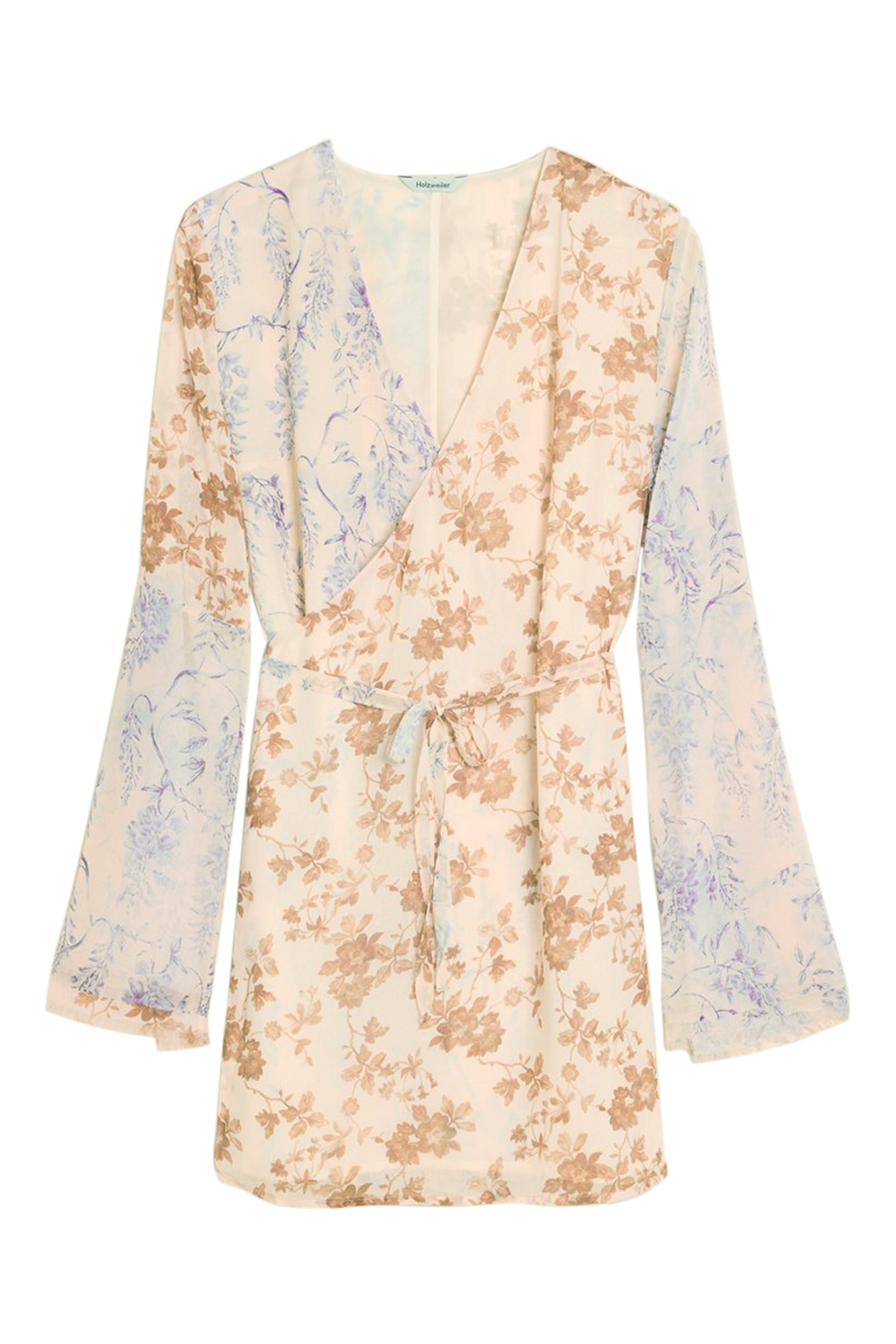 فستان بتصميم ملفوف بنقشة برقعات