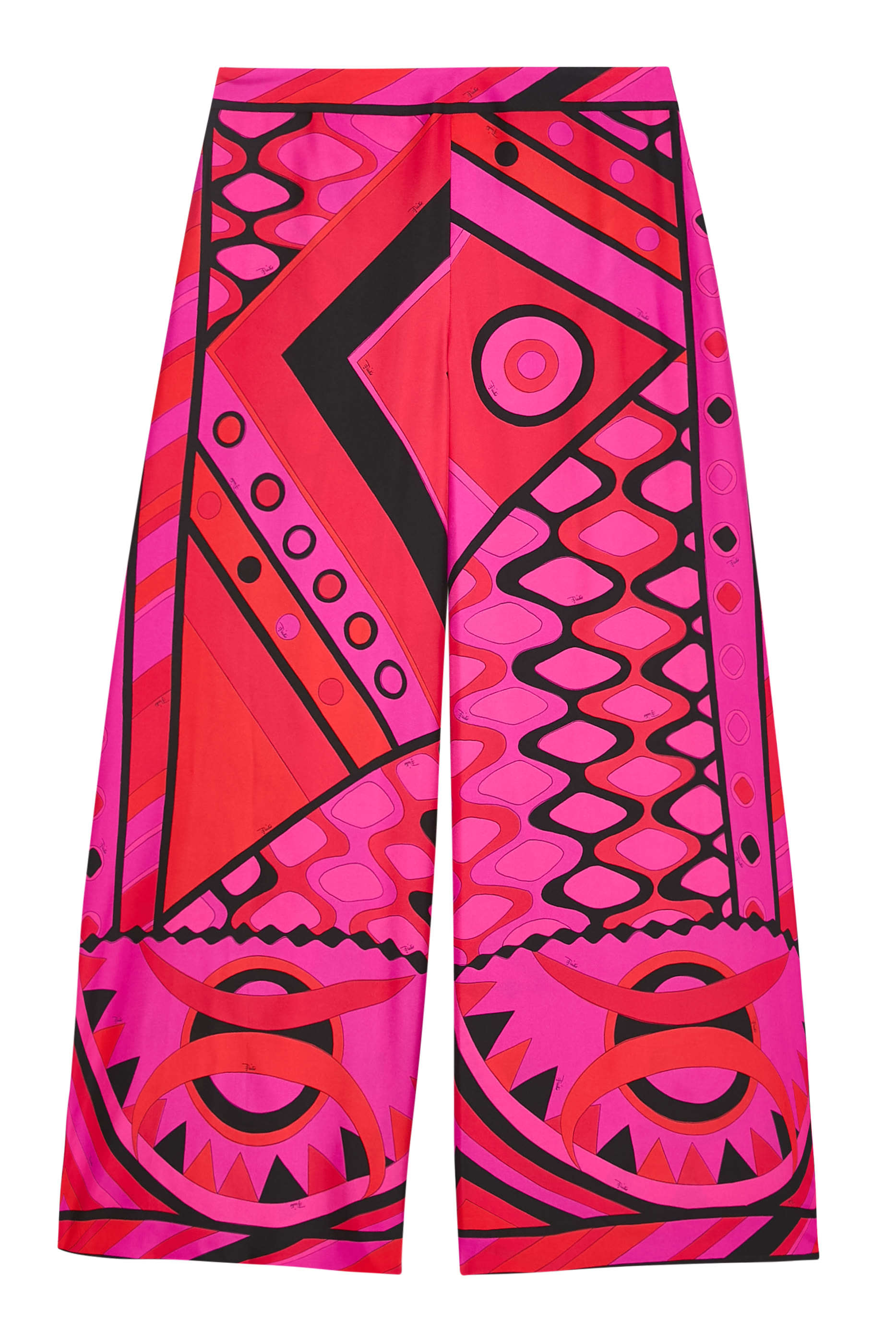 بنطال بقصة ساق واسعة بطبعات