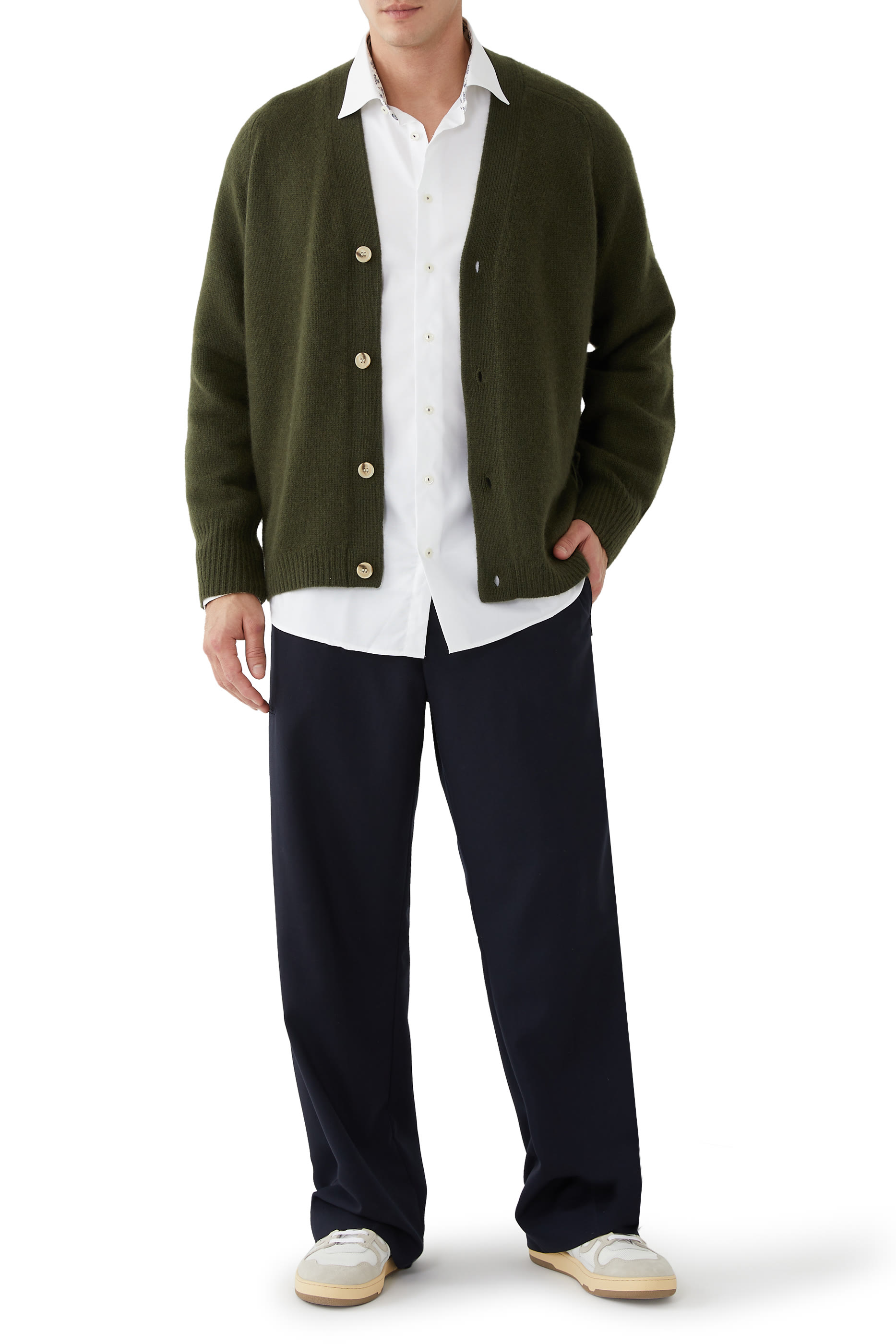 قميص قطن شبه سادة وتينسيل لايوسيل