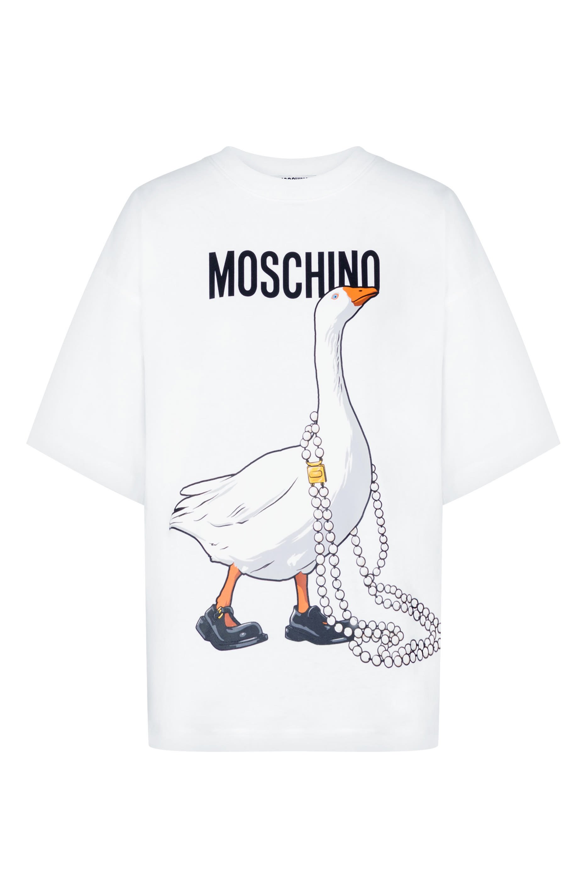 تيشيرت بقصة فضفاضة وشعار الماركة