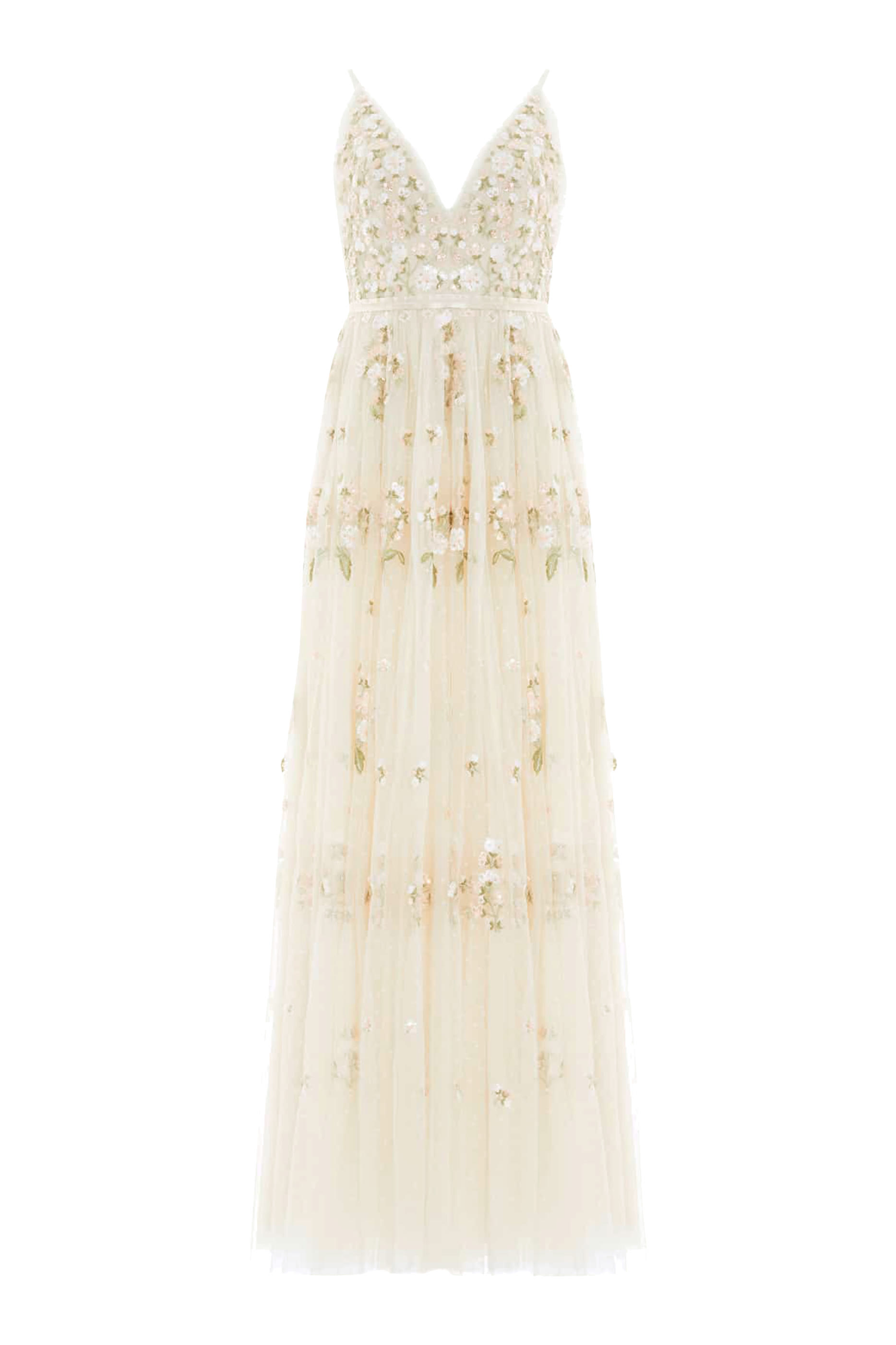 فستان سهرة طويل بتصميم كاميسول بنقشة زهور