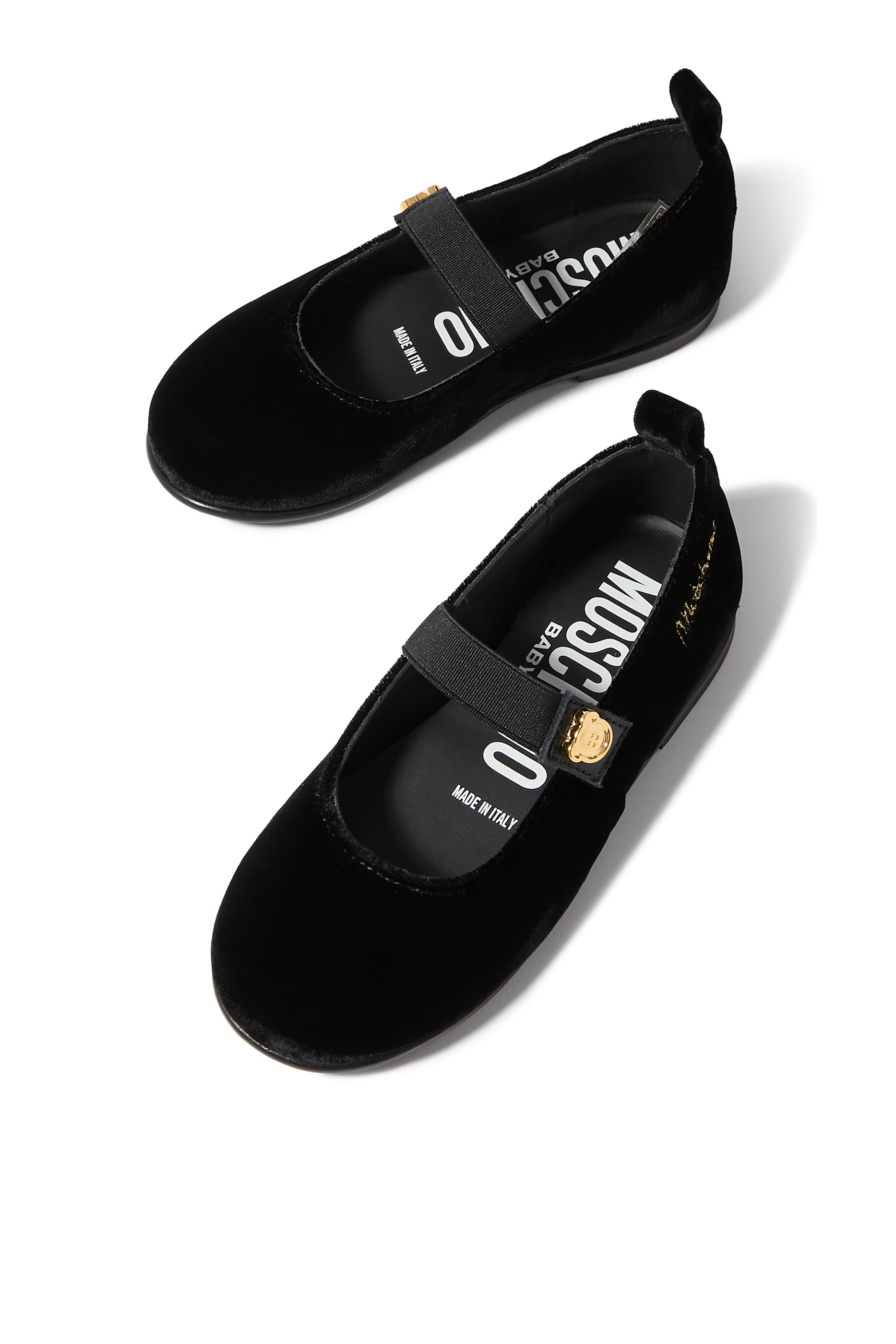 حذاء بالرينا ماري جاين بكعب مسطح مخمل للأطفال