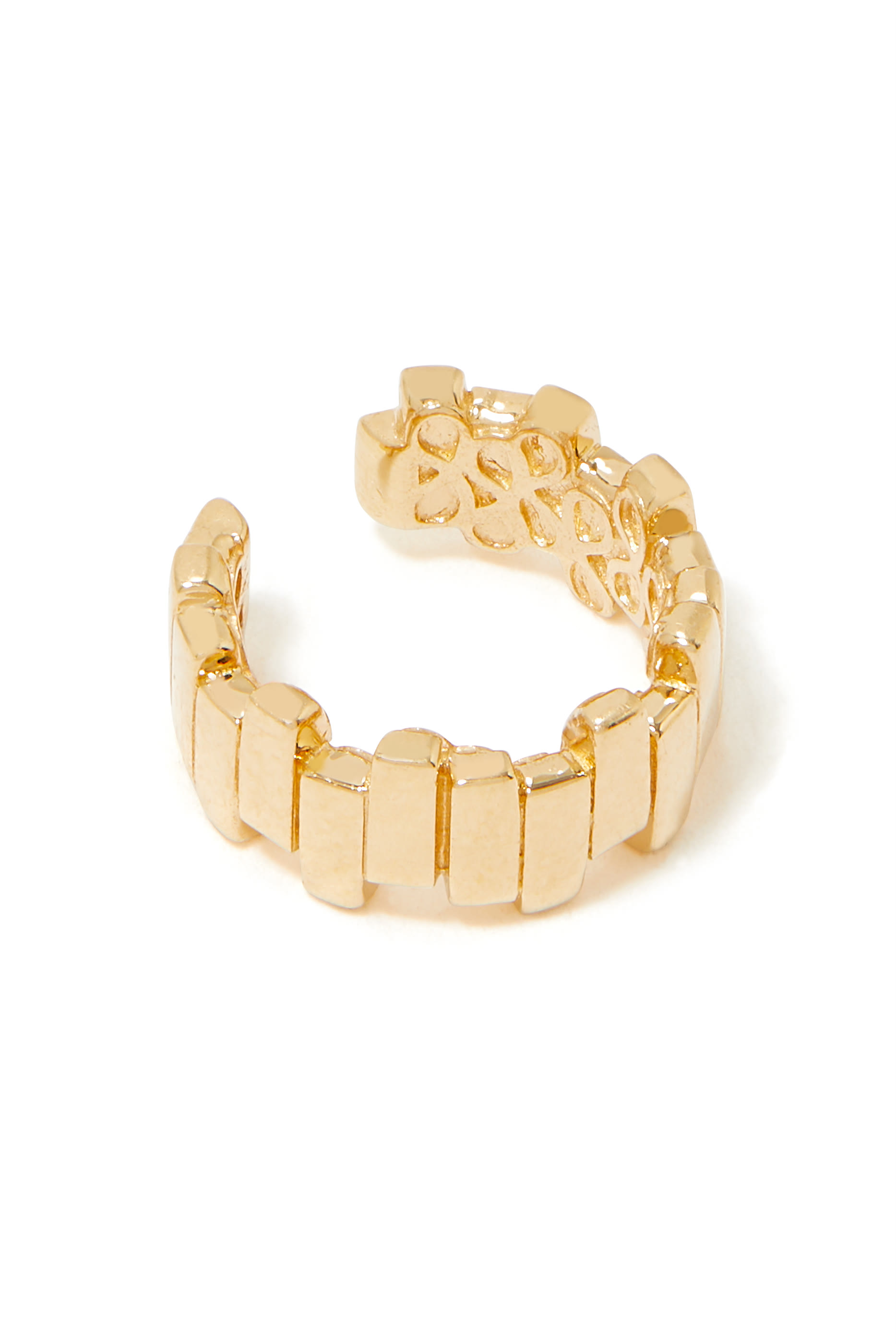 قرط مفتوح منفرد، ذهب أصفر عيار 18