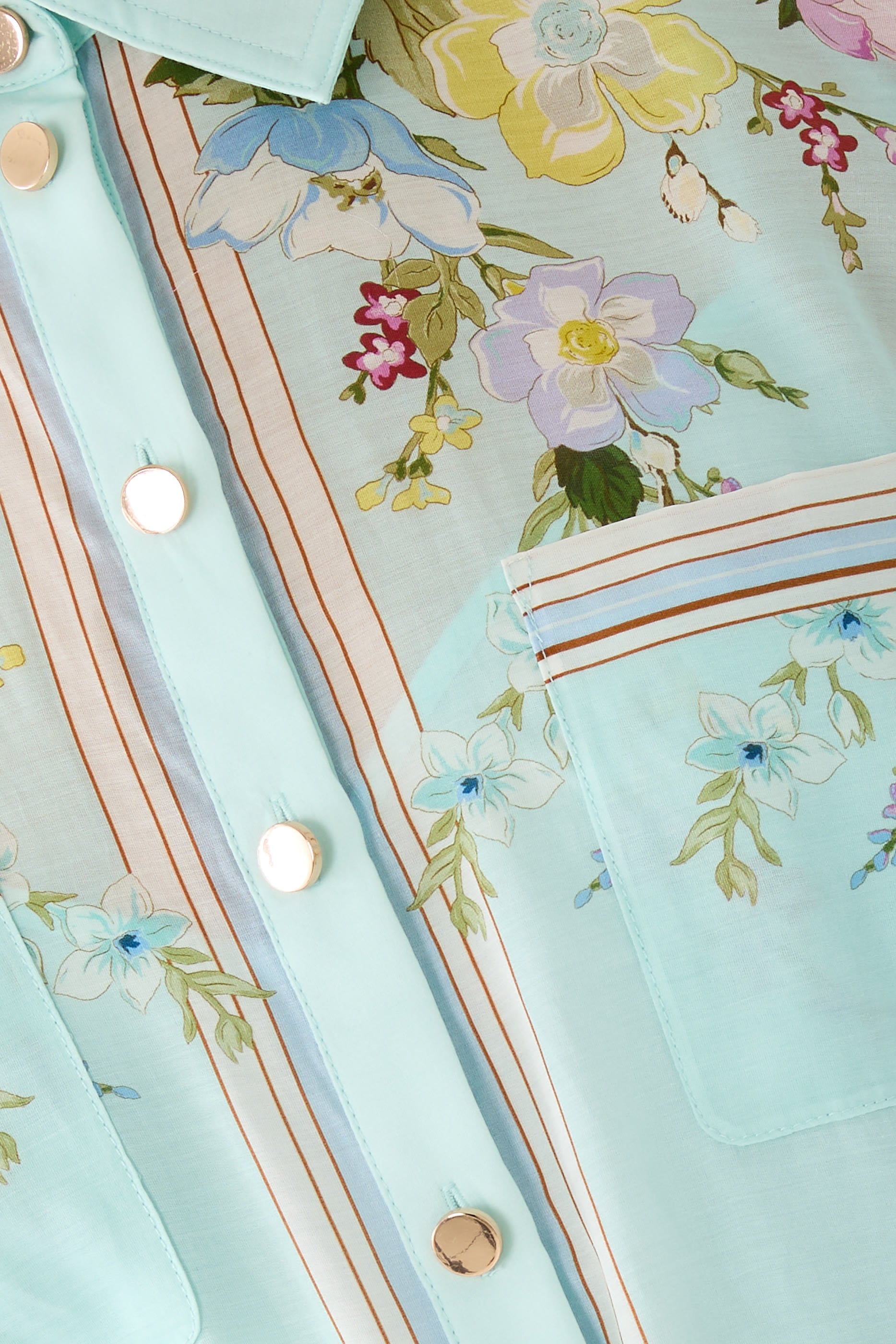 فستان متوسط الطول بنقشة أزهار أورغانزا