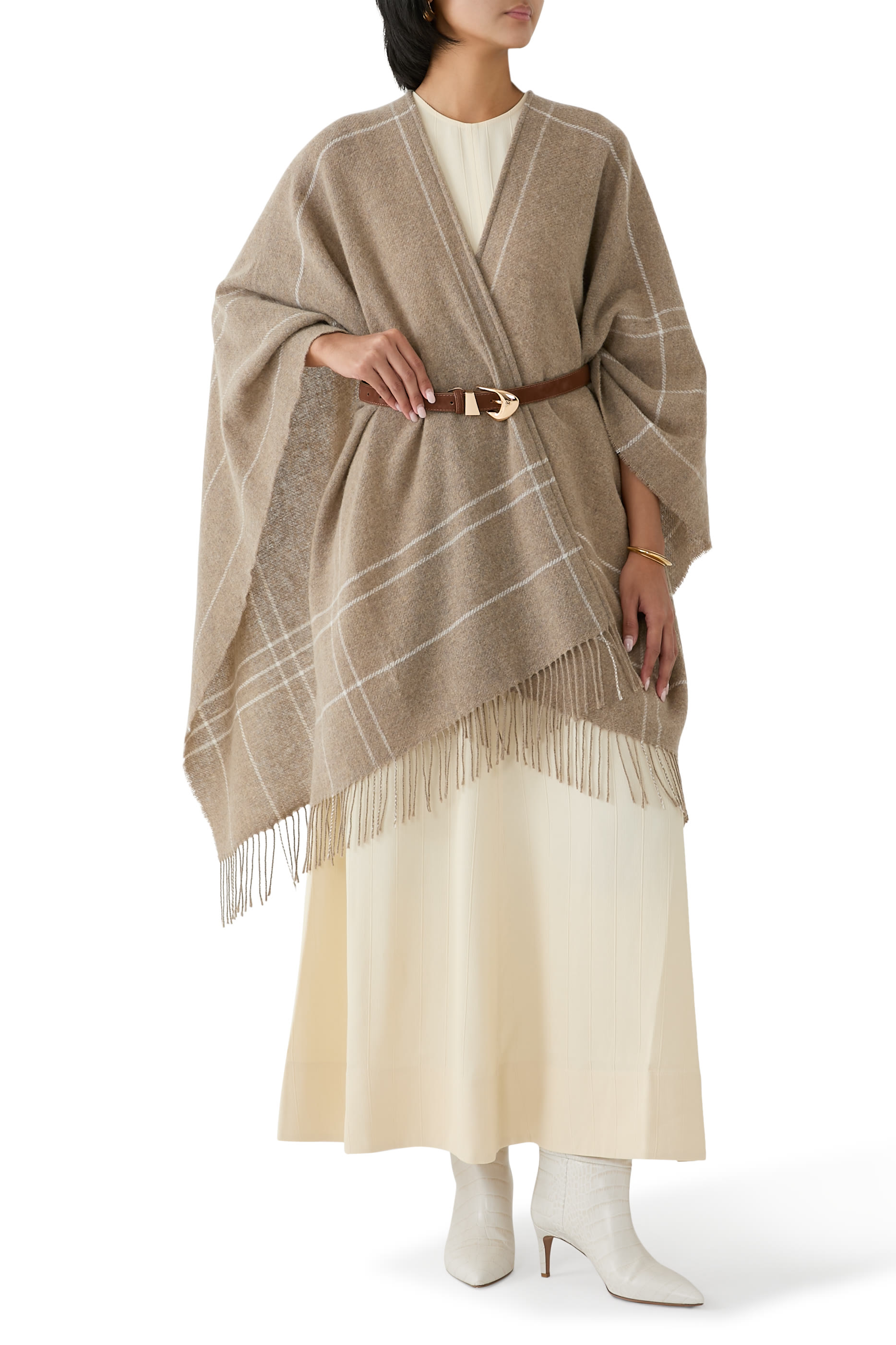 كارديغان سيراب طويل صوف تويل